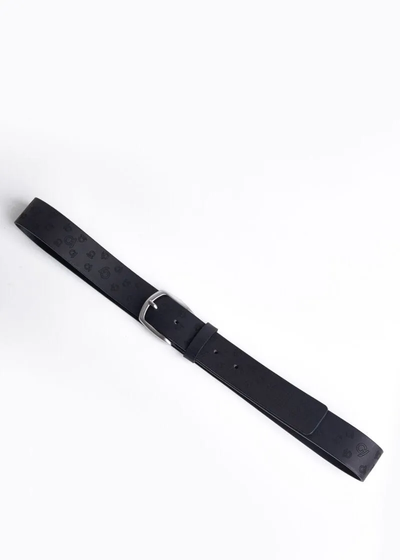 Cintura in pelle con logo