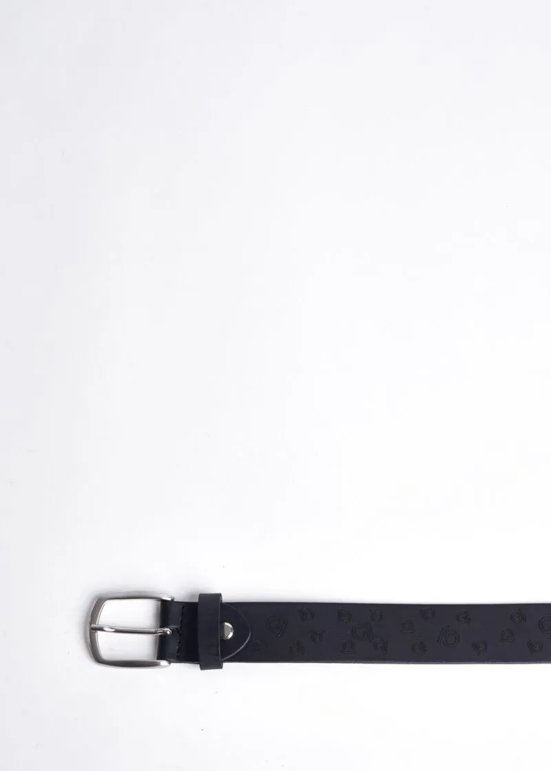 Cintura in pelle con logo