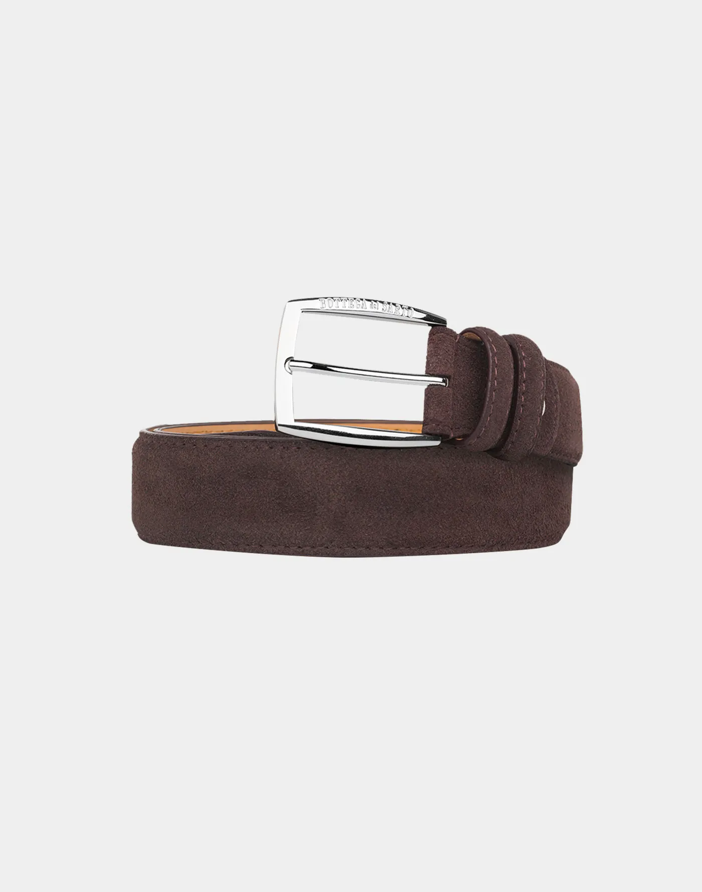 Cintura in pelle scamosciata marrone