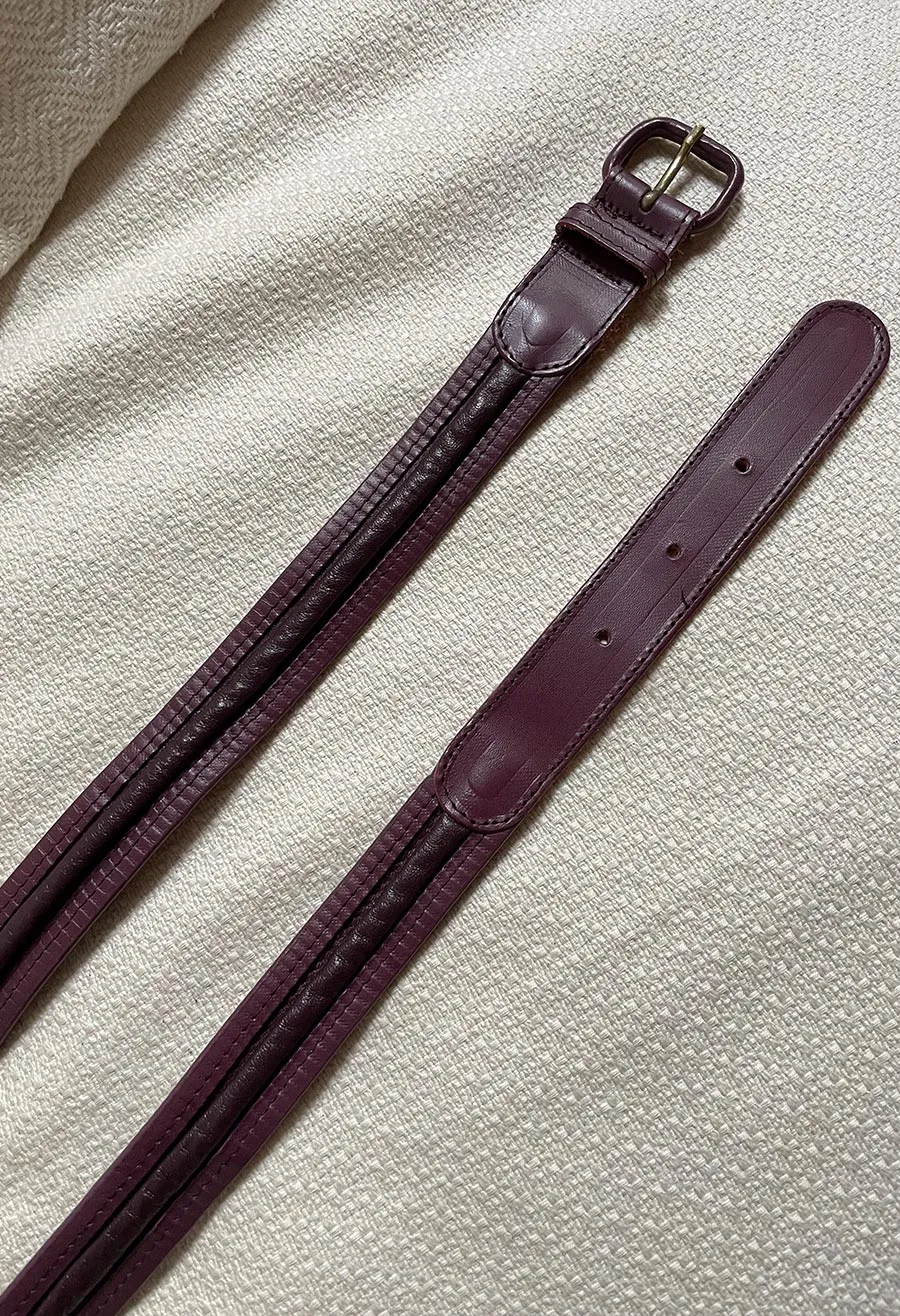 Cintura vintage anni ’70 in pelle viola