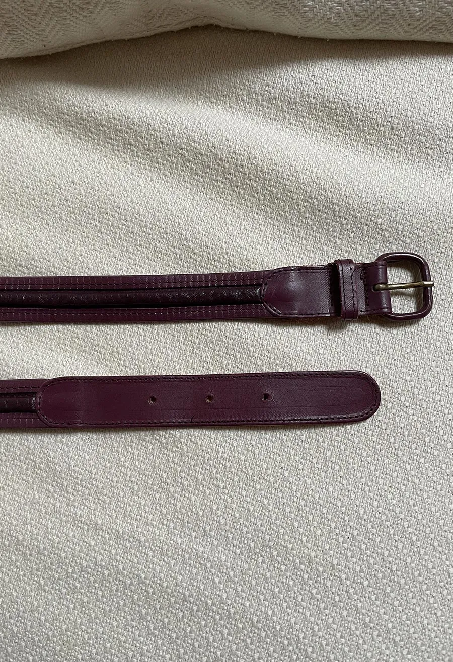 Cintura vintage anni ’70 in pelle viola
