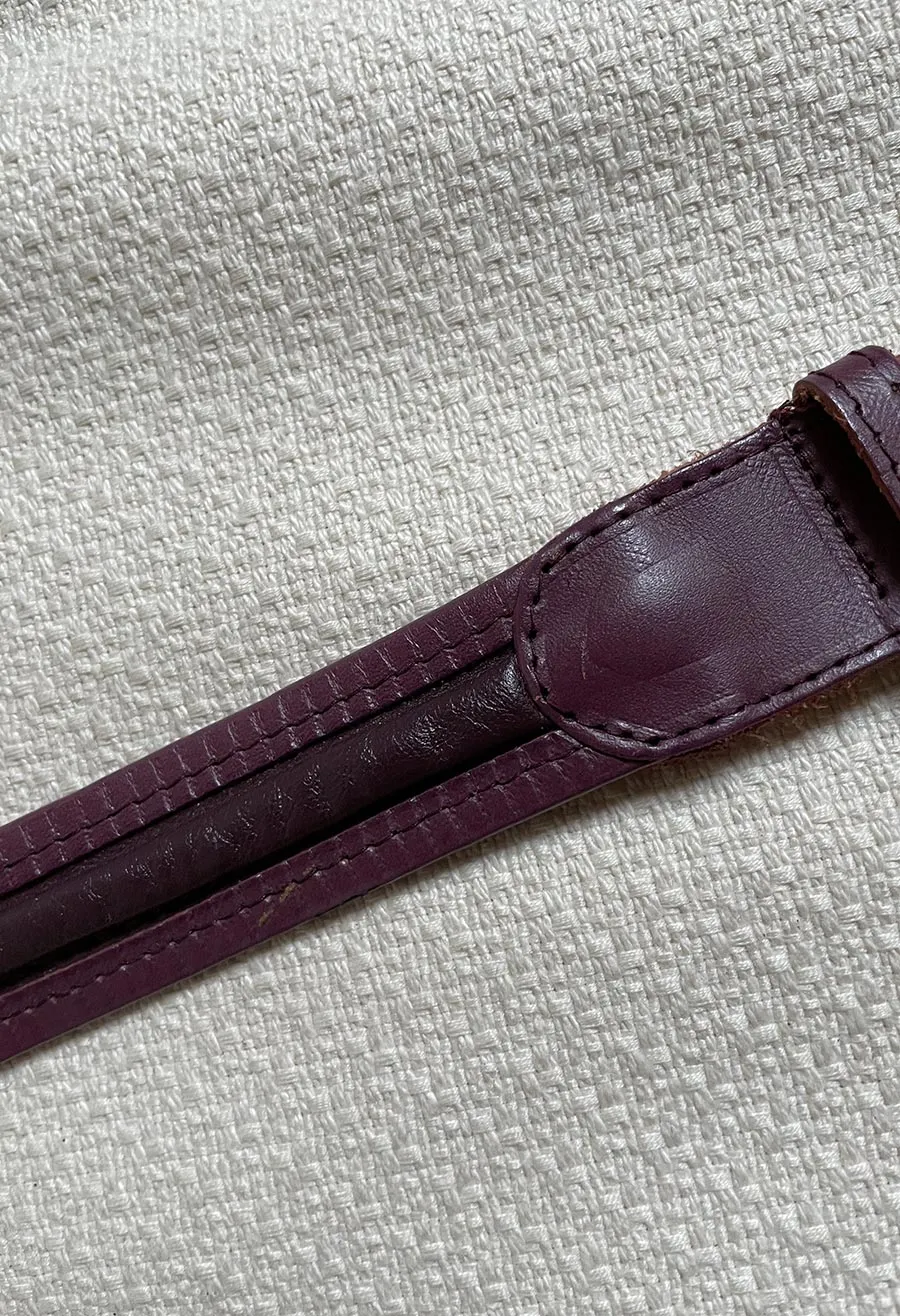 Cintura vintage anni ’70 in pelle viola