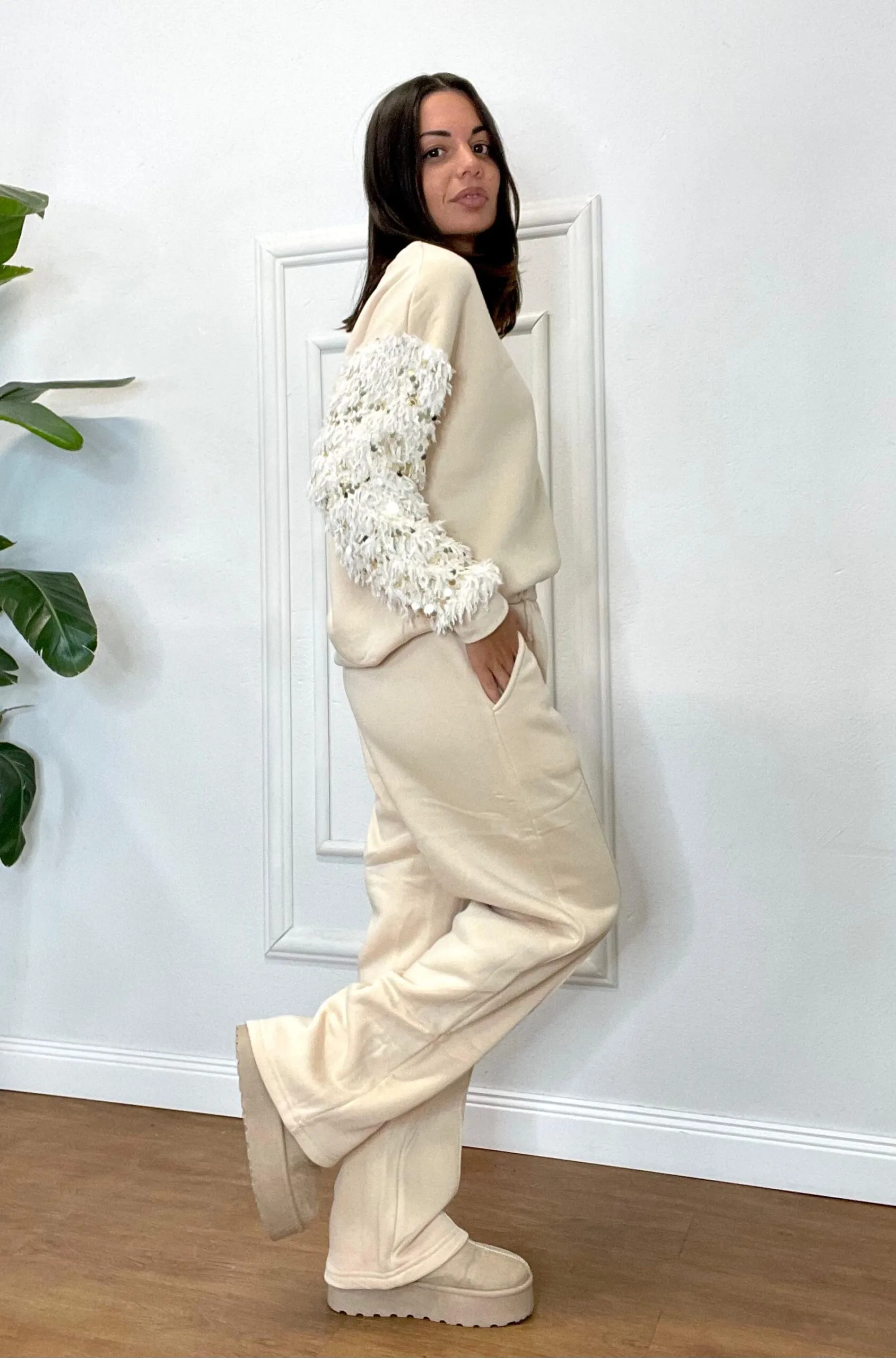 COMPLETO TUTA PIUME 805 beige