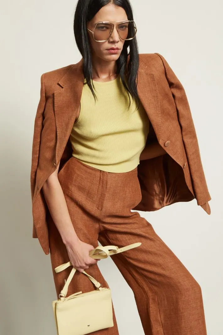 Crop top a coste