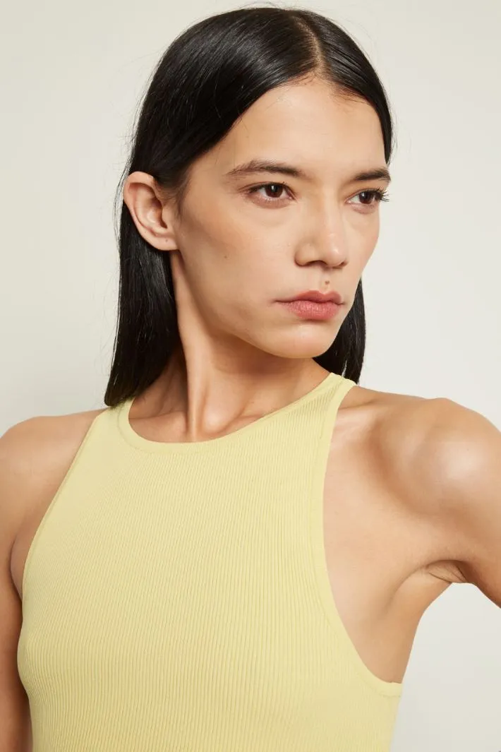 Crop top a coste