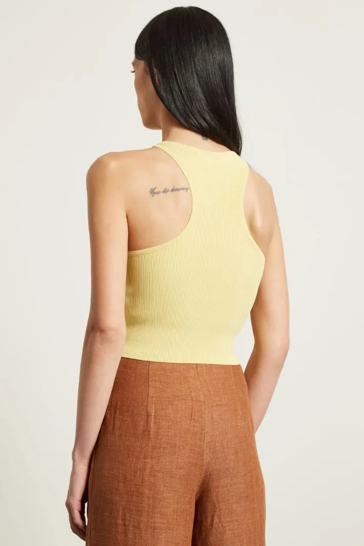 Crop top a coste