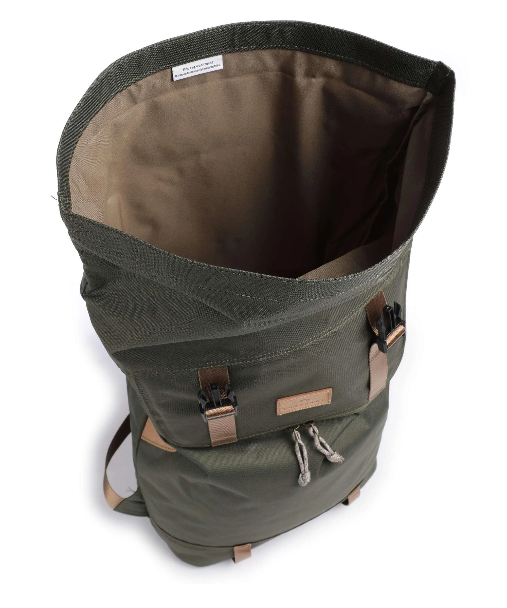  Doughnut Reborn Christopher Zaino roll-top 15″ poliestere riciclato verde scuro  