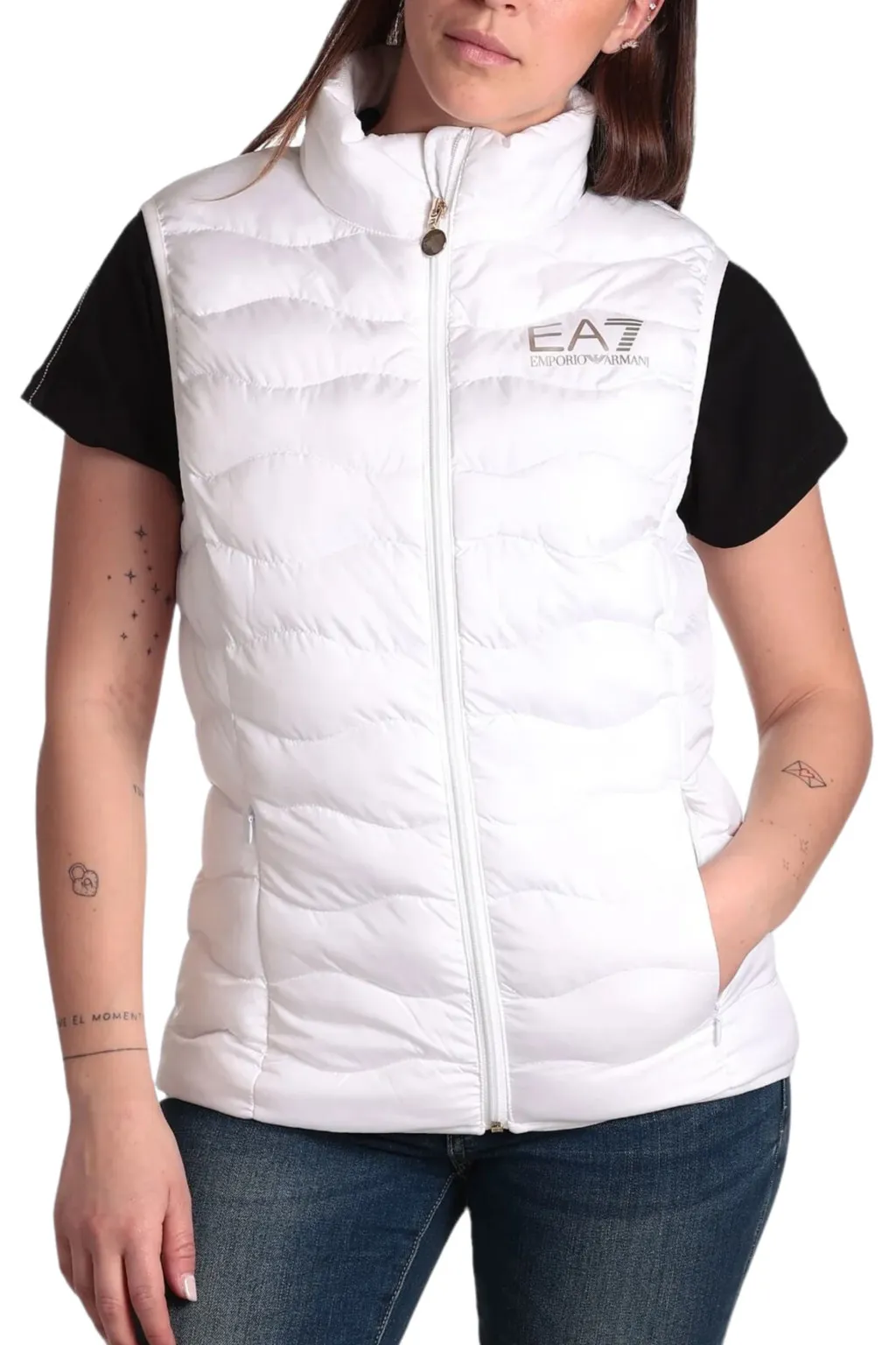 EA7 SMANICATO LEGGERO DONNA BIANCO/ORO 8NTQ08
