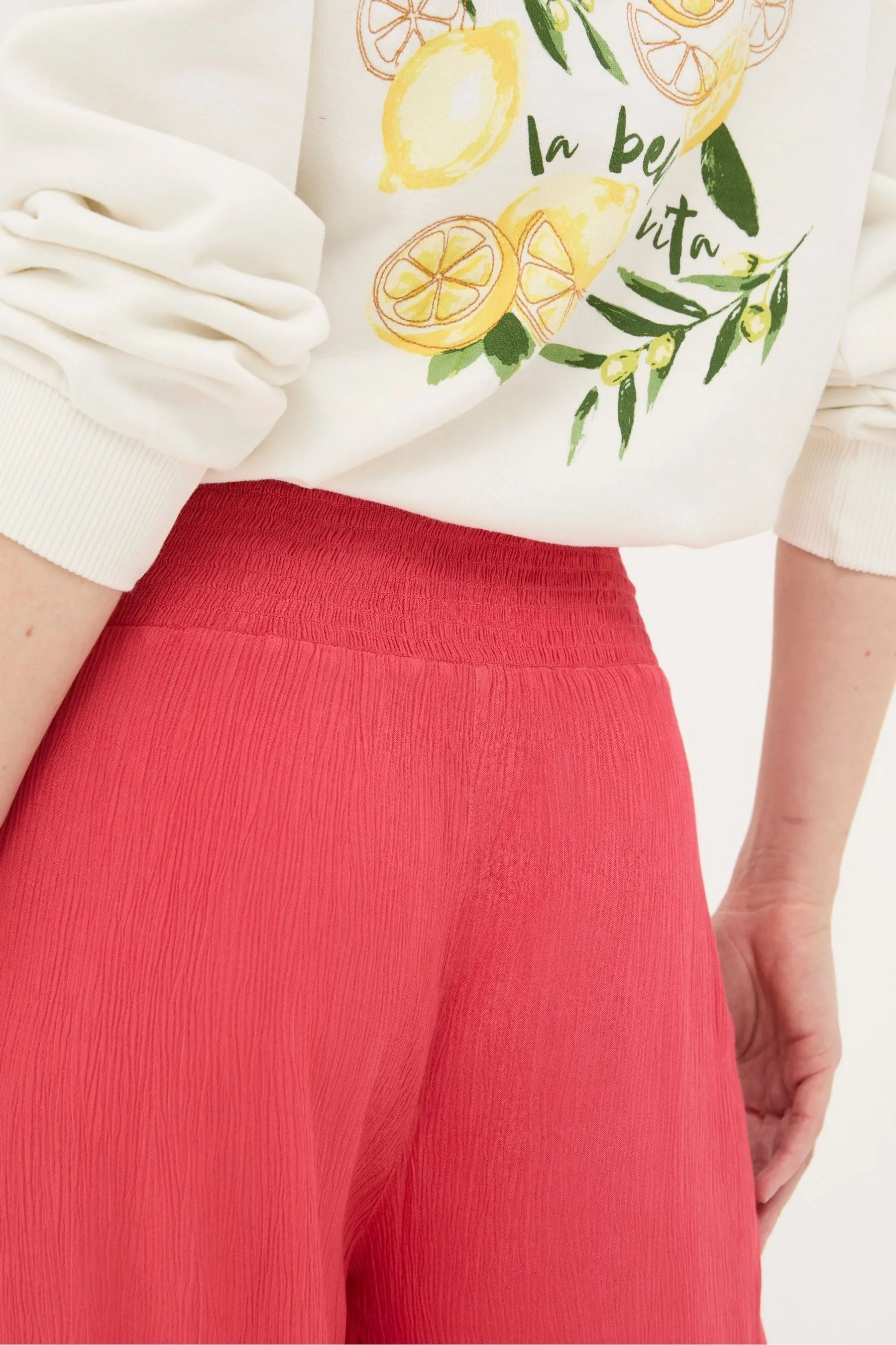 FatFace - Arricciature - Pantaloni a palazzo con fondo ampio    