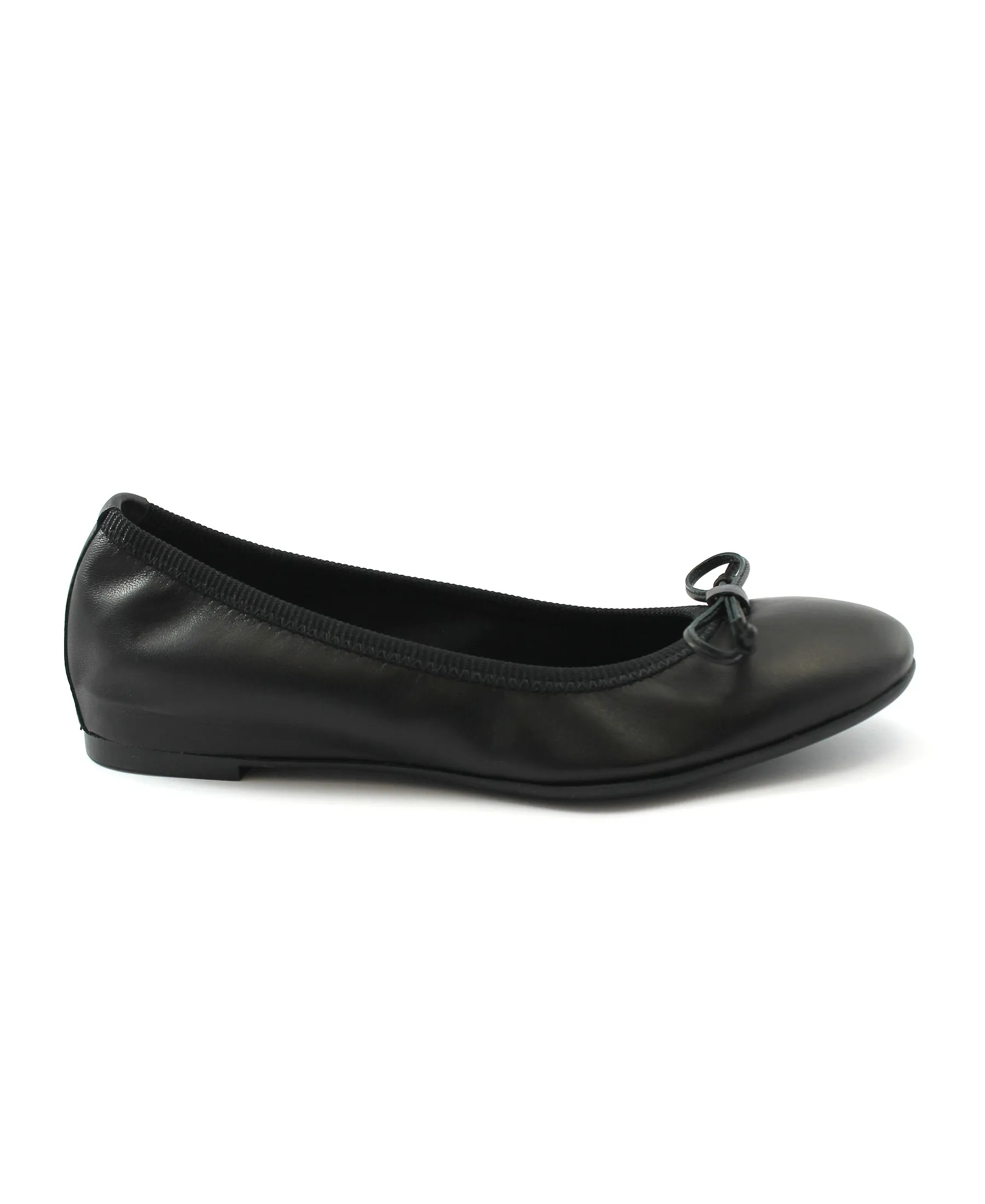 FRAU 7060 nero scarpe donna ballerine elasticizzata pelle fiocchetto