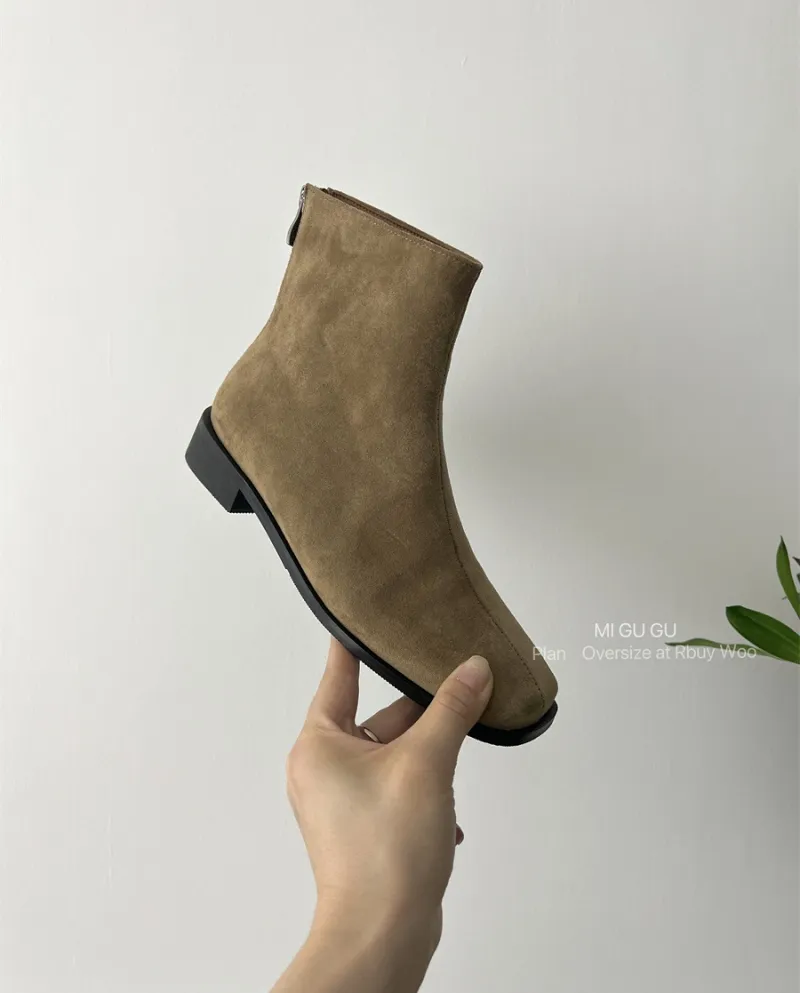 French Retro Ankle Boots Suede Short Boots For Women Autumn And Winter New Style High-end  Style Small Short Boots For W