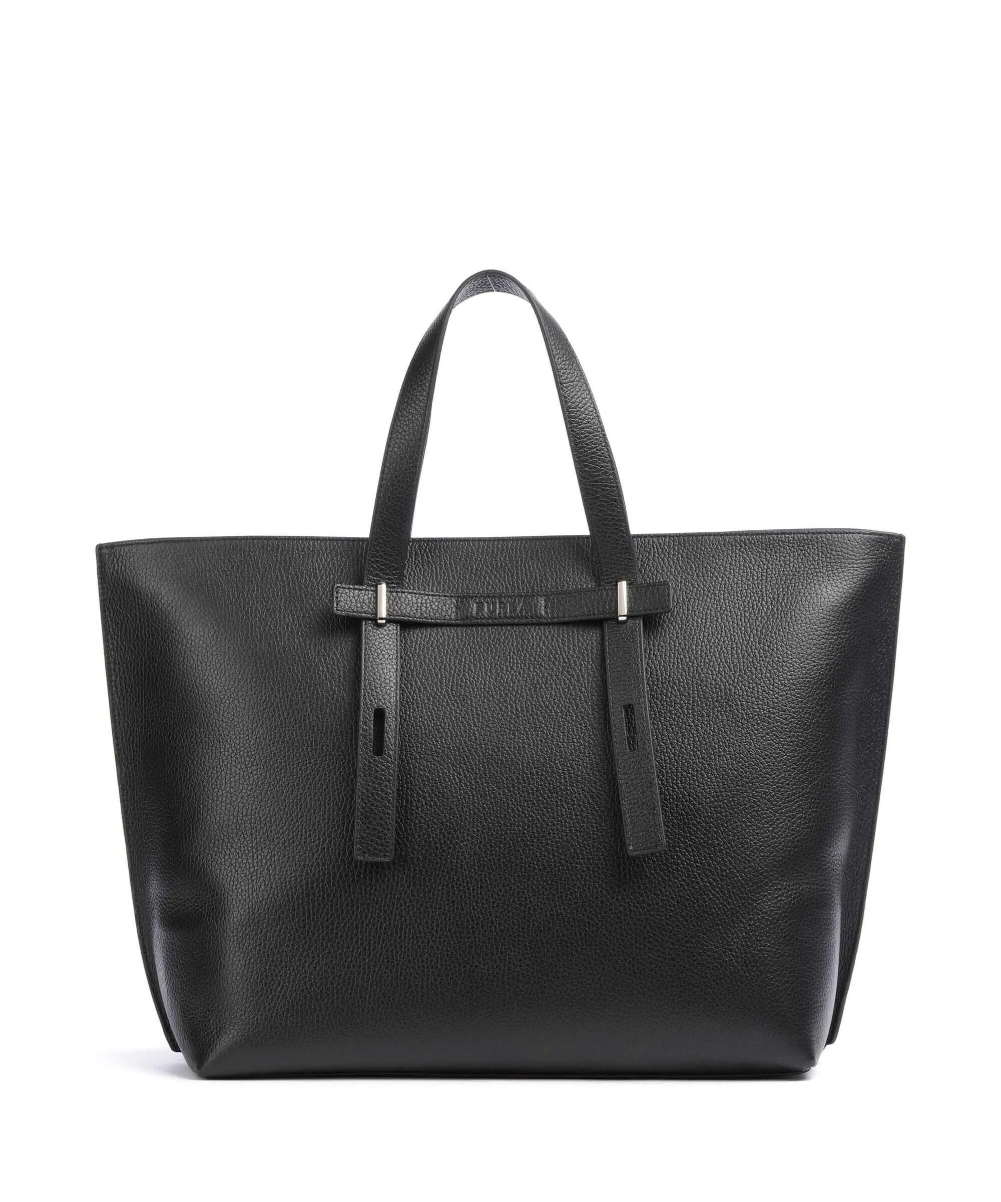  Furla Giove L Borsa shopper pelle granulata nero  