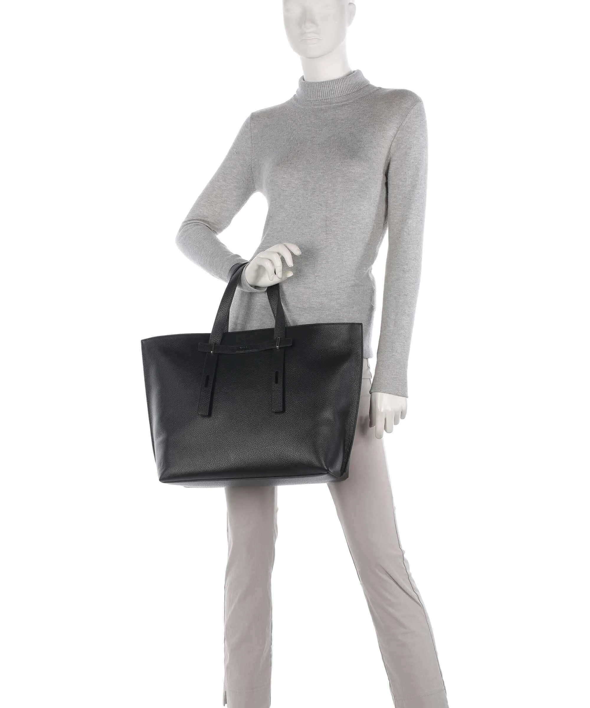  Furla Giove L Borsa shopper pelle granulata nero  