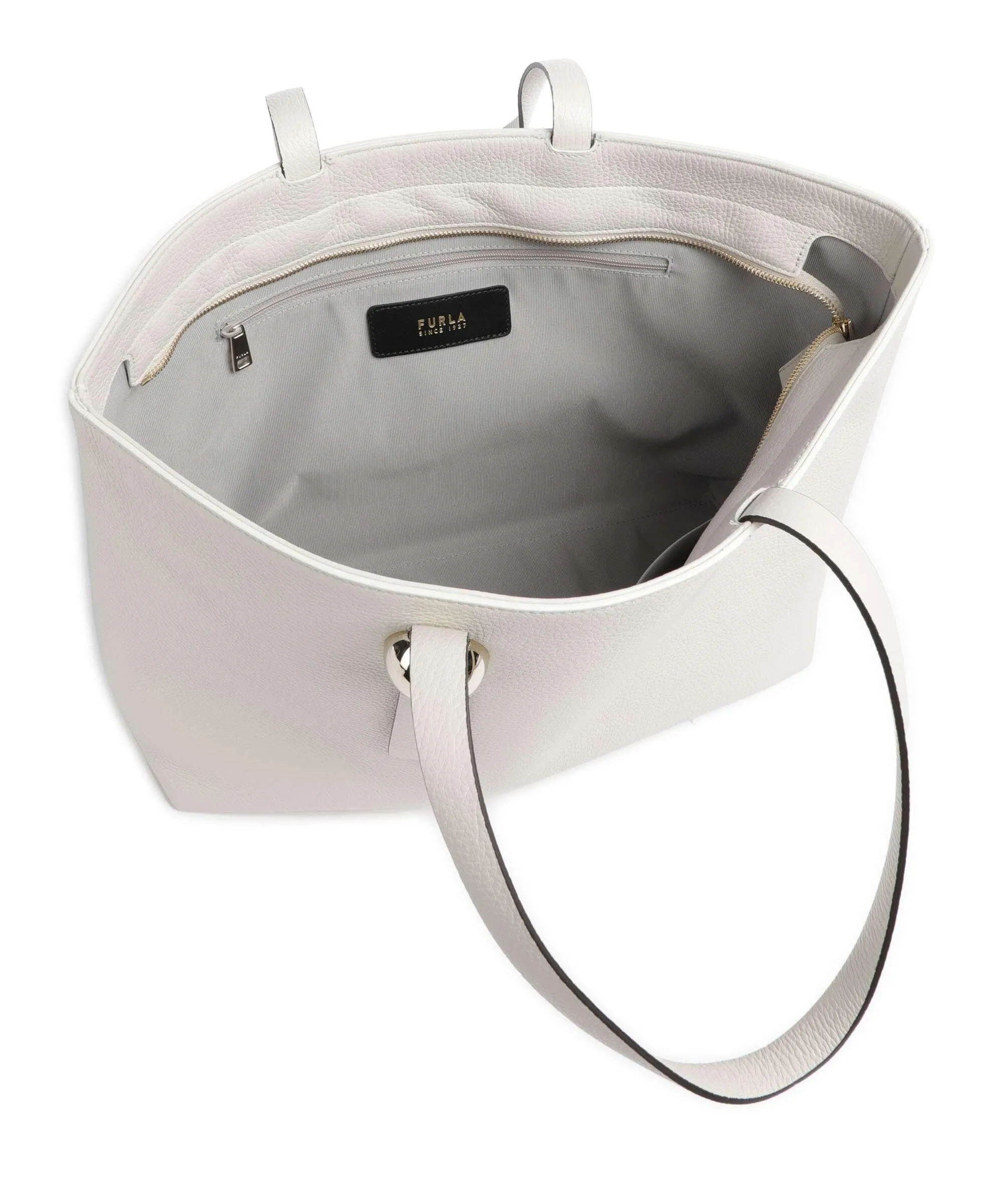 Furla Sfera L Borsa shopper pelle granulata avorio  