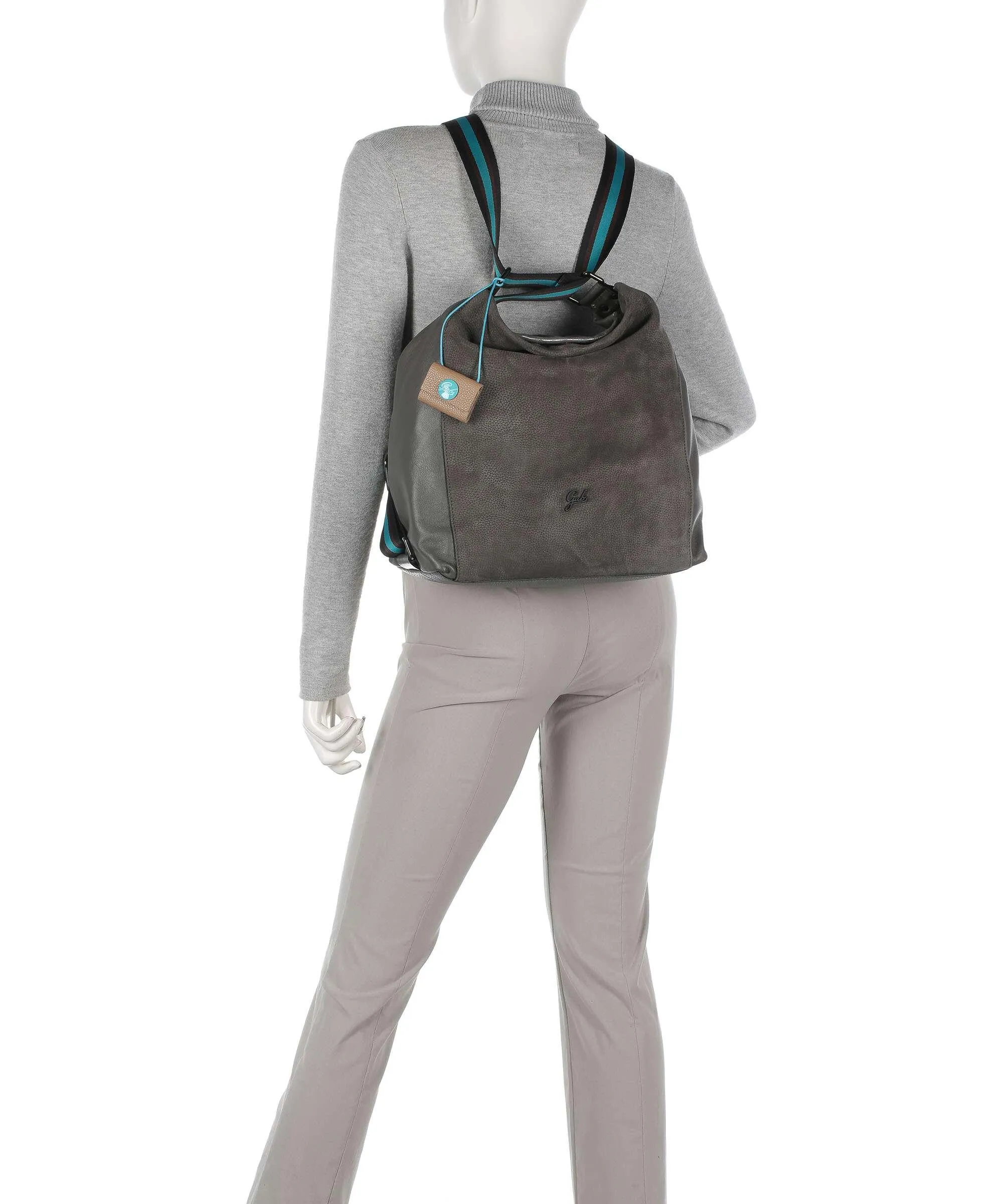  Gabs Aissa Borsa hobo pelle di vitello grana, pelle di vitello ruvida grigio  