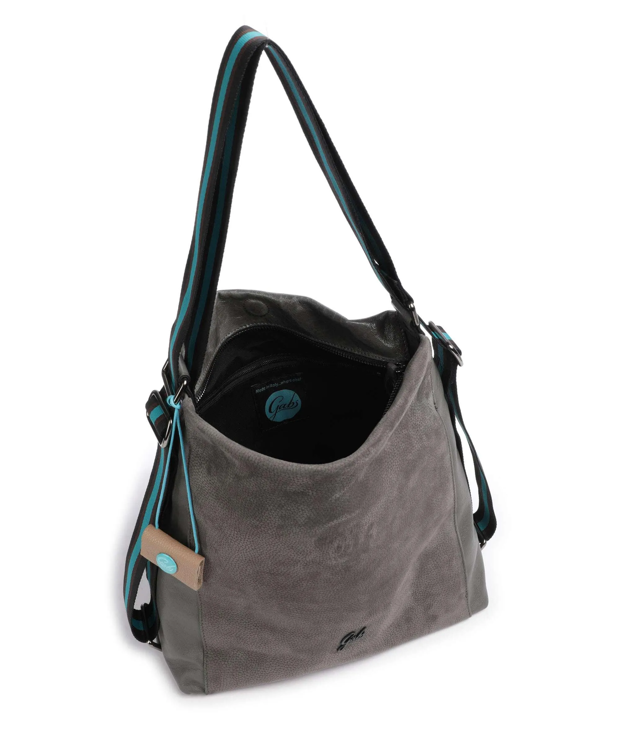  Gabs Aissa Borsa hobo pelle di vitello grana, pelle di vitello ruvida grigio  