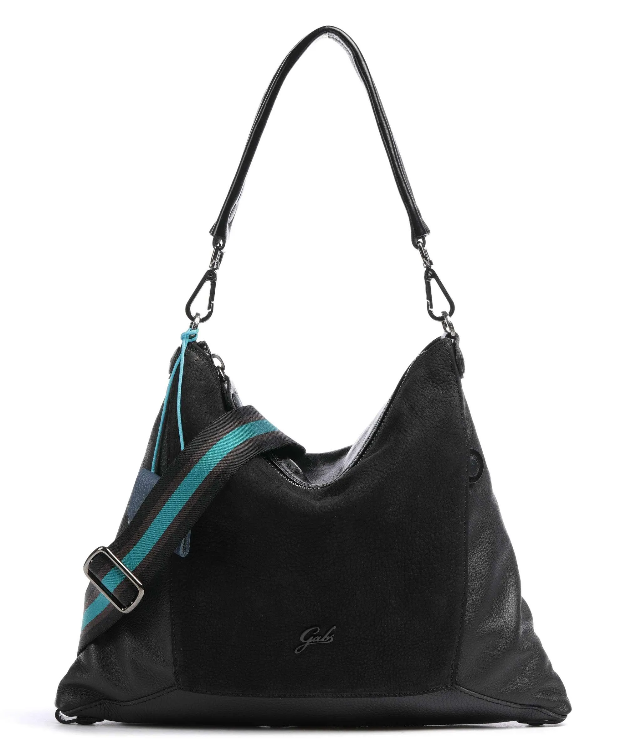  Gabs Samantha Borsa hobo pelle di vitello grana, pelle di vitello ruvida nero  