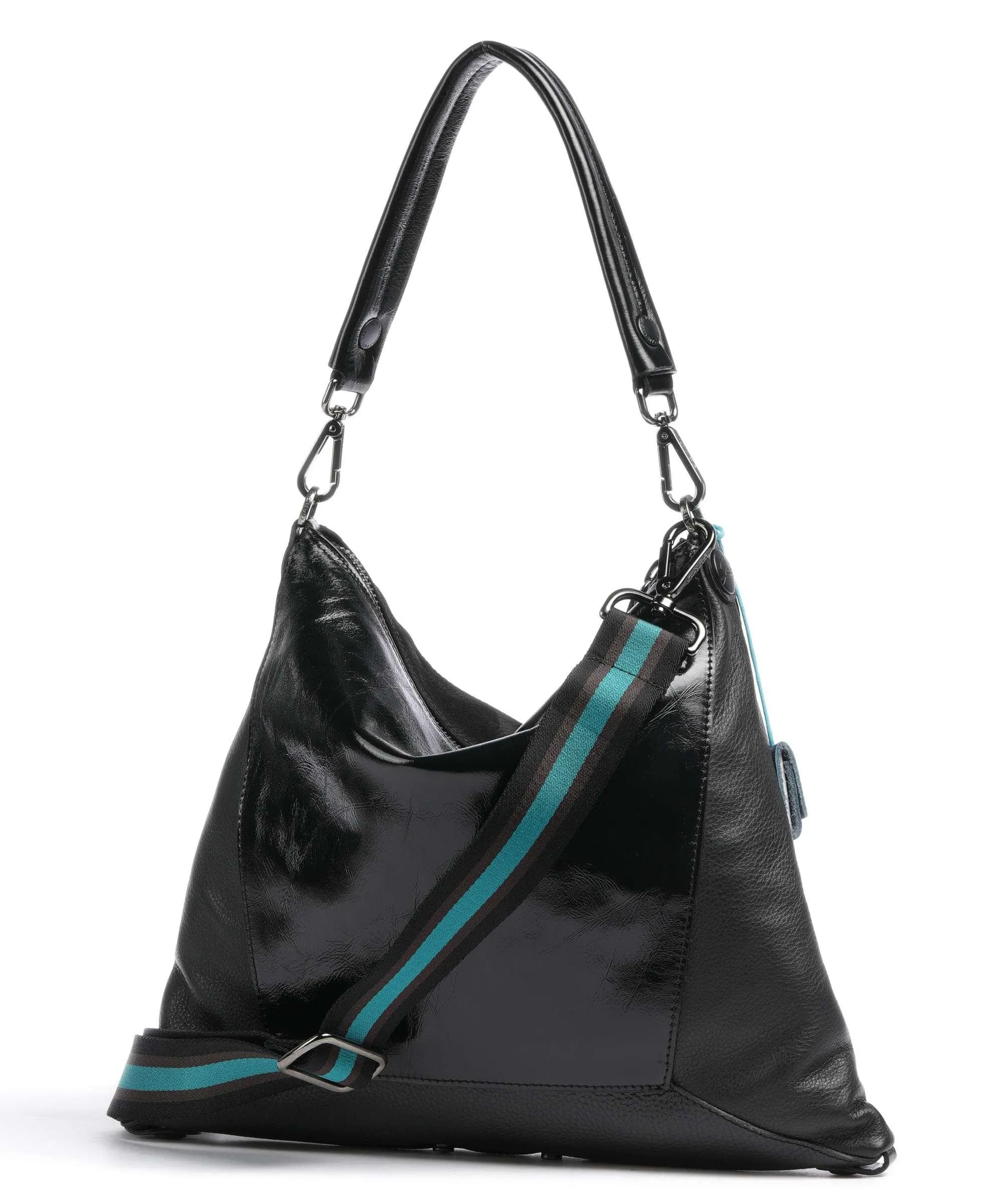  Gabs Samantha Borsa hobo pelle di vitello grana, pelle di vitello ruvida nero  