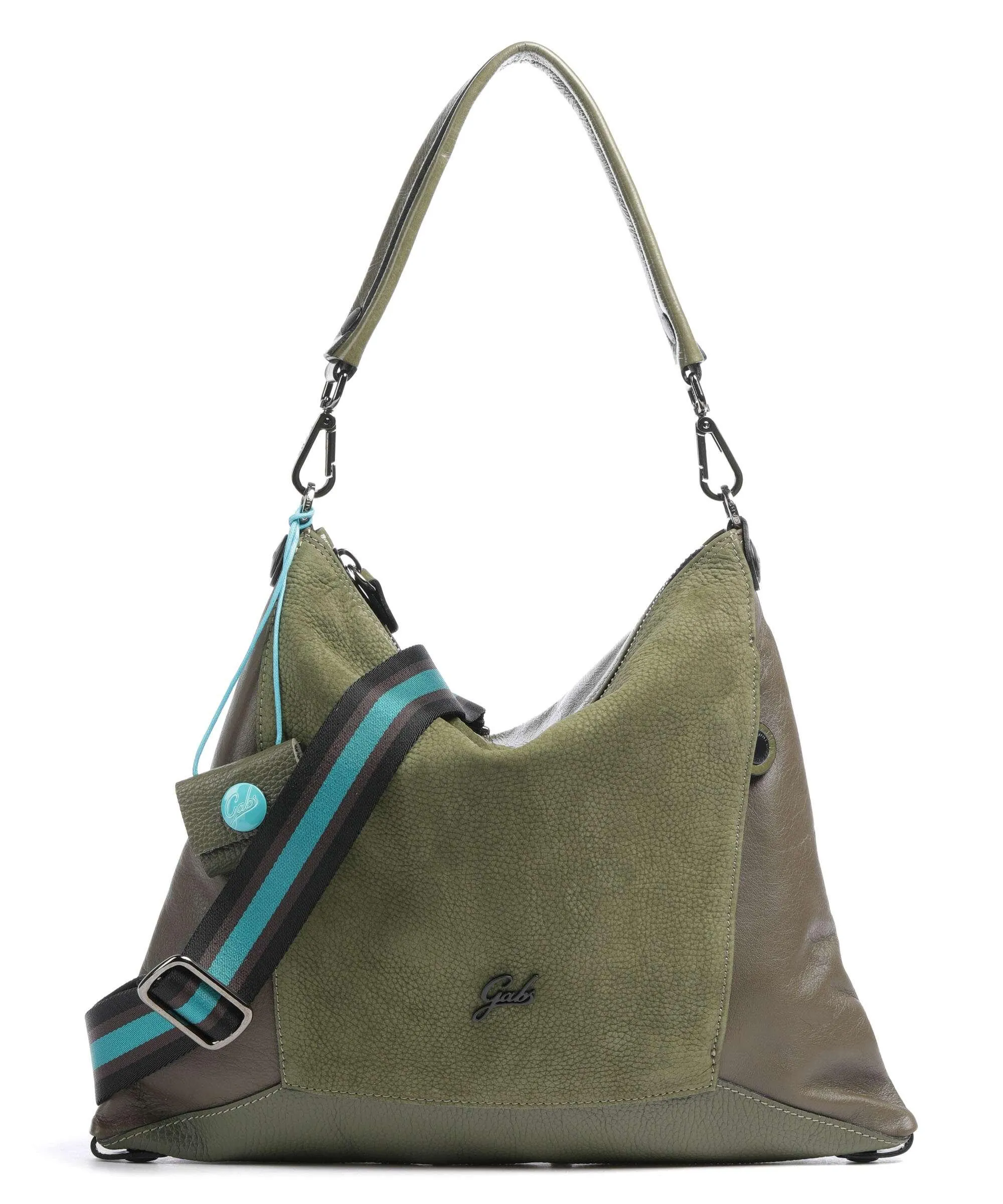  Gabs Samantha Borsa hobo pelle di vitello grana, pelle di vitello ruvida verde-oliva  