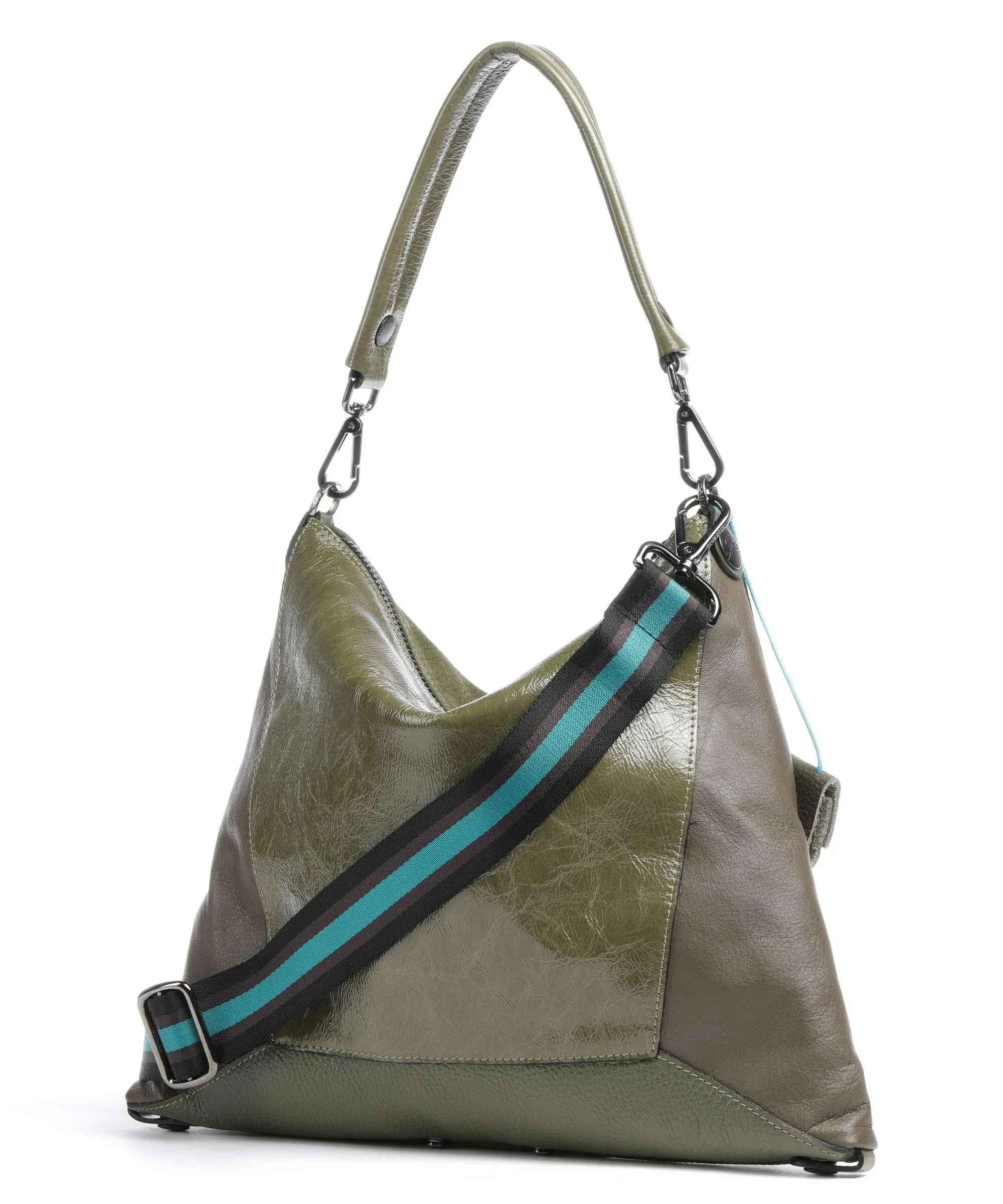  Gabs Samantha Borsa hobo pelle di vitello grana, pelle di vitello ruvida verde-oliva  