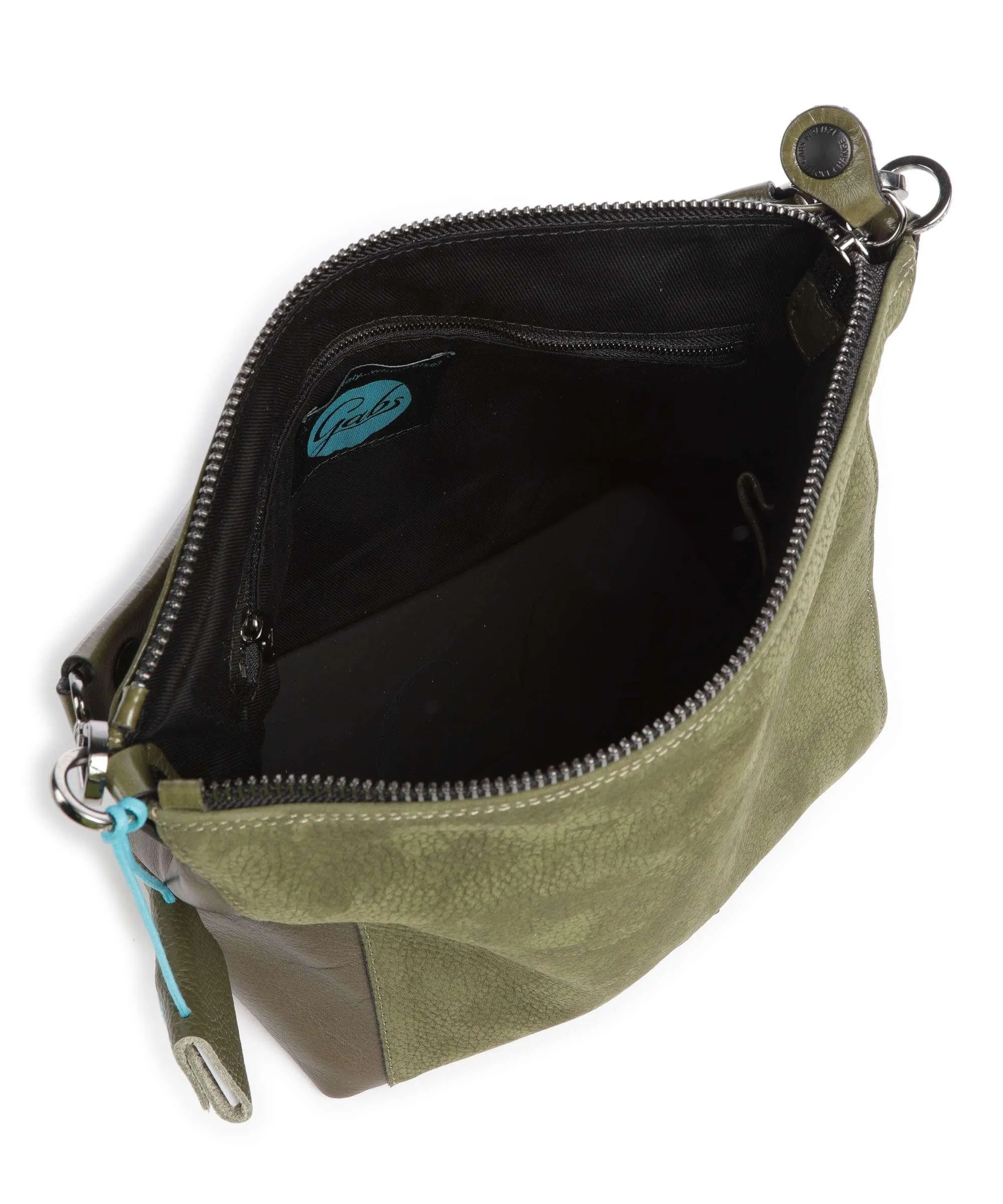  Gabs Samantha Borsa hobo pelle di vitello grana, pelle di vitello ruvida verde-oliva  