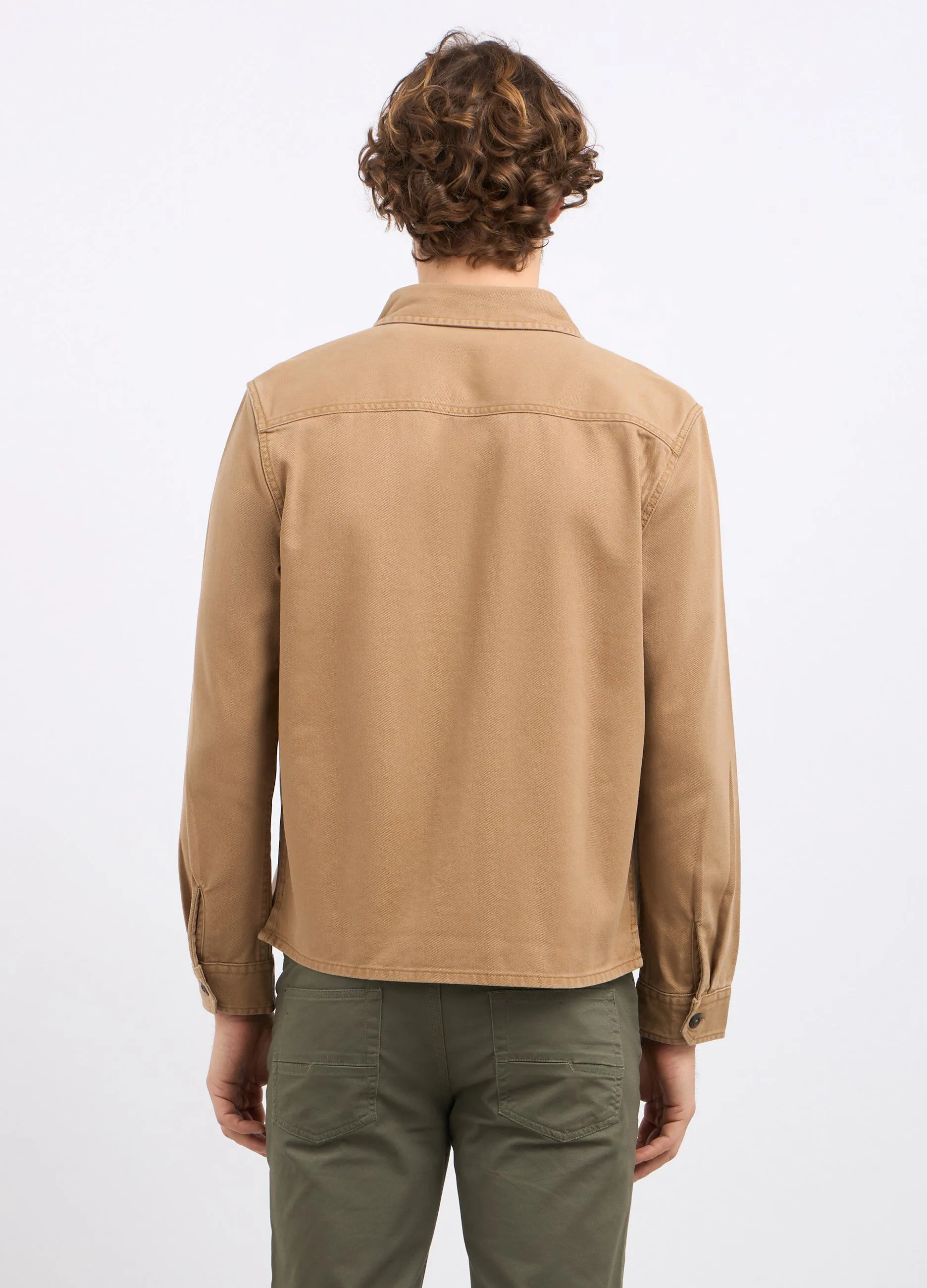 Giacca camicia in puro cotone uomo