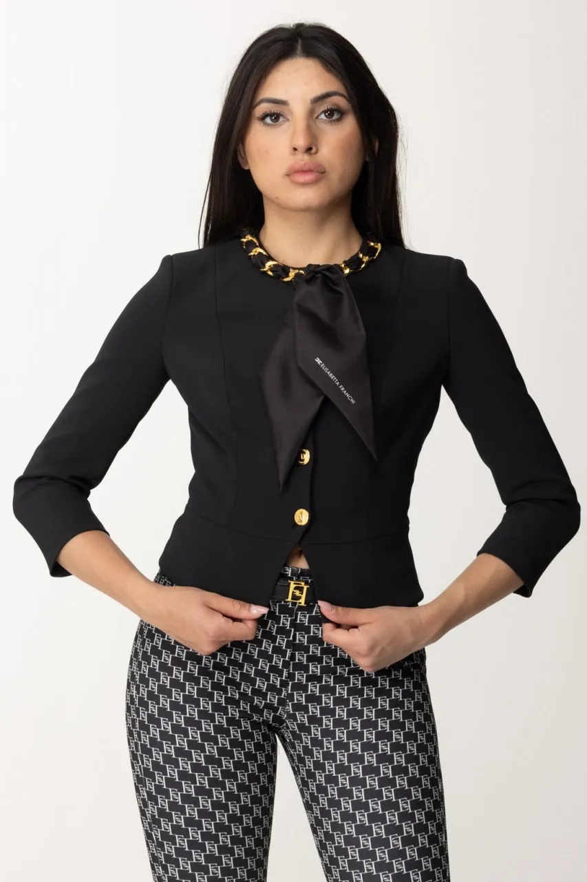 Giacca con accessorio in catena Nero