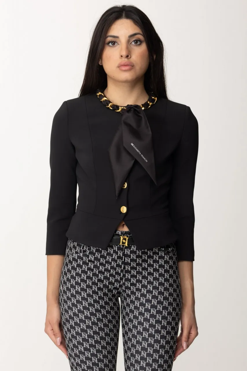 Giacca con accessorio in catena Nero
