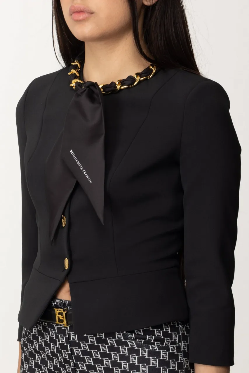 Giacca con accessorio in catena Nero