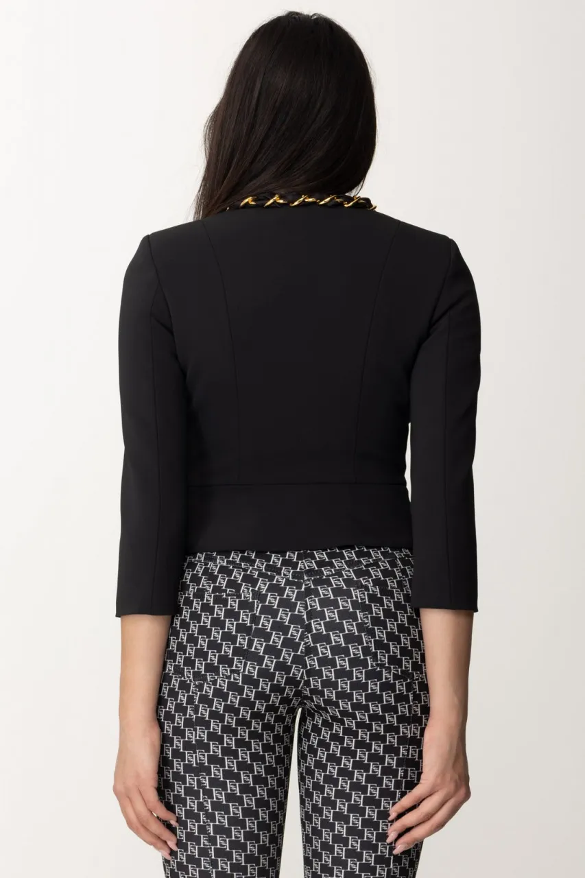 Giacca con accessorio in catena Nero