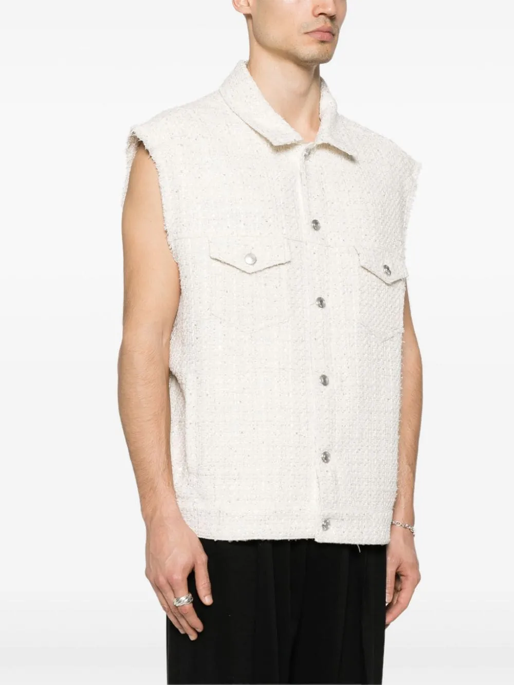 Giacca con paillettes in bianco - unisex