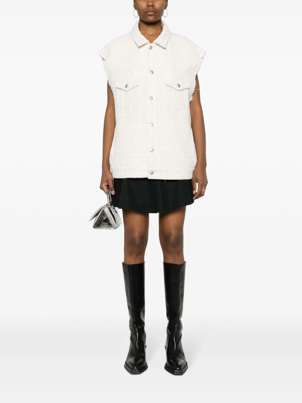 Giacca con paillettes in bianco - unisex