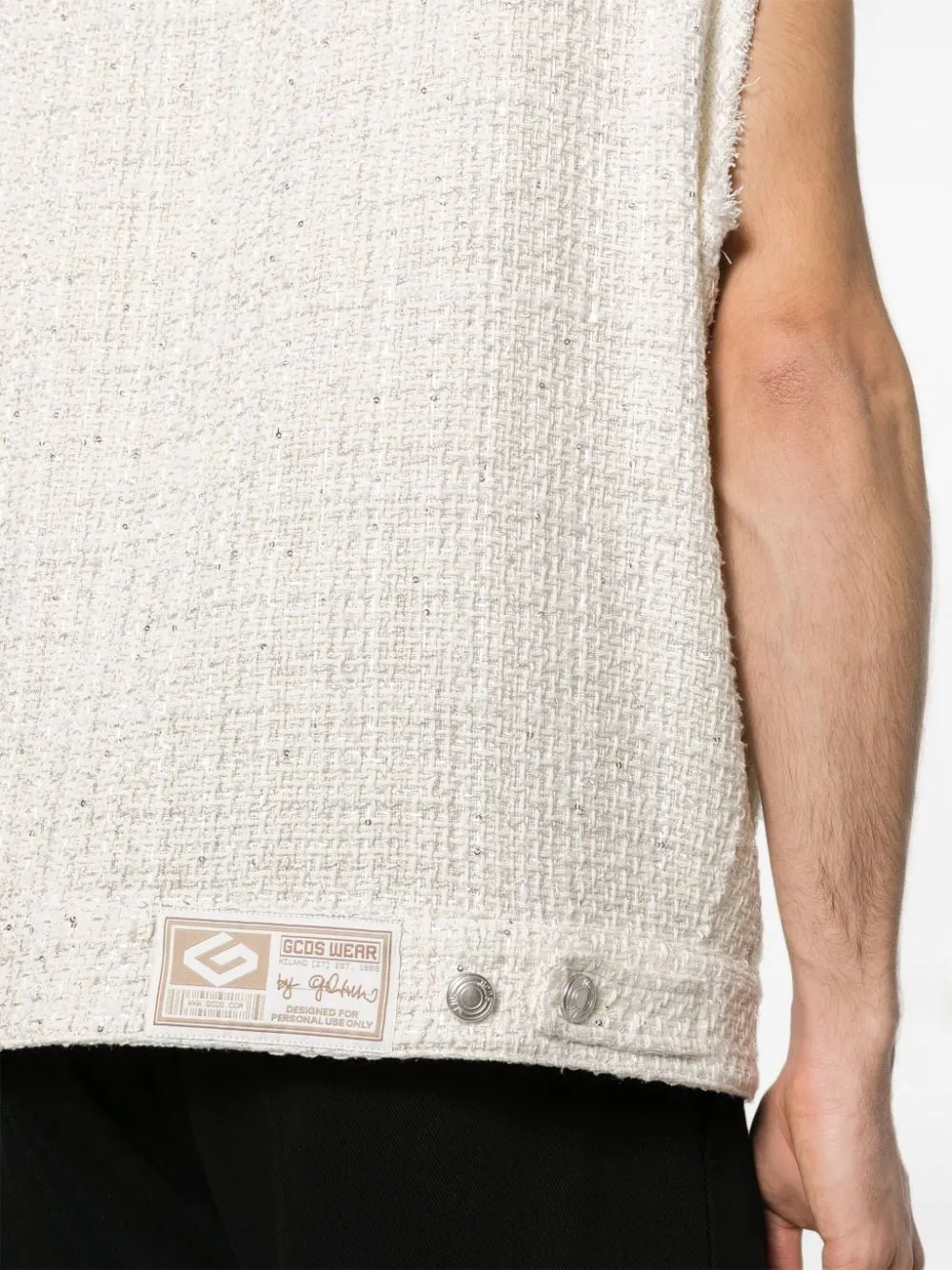 Giacca con paillettes in bianco - unisex