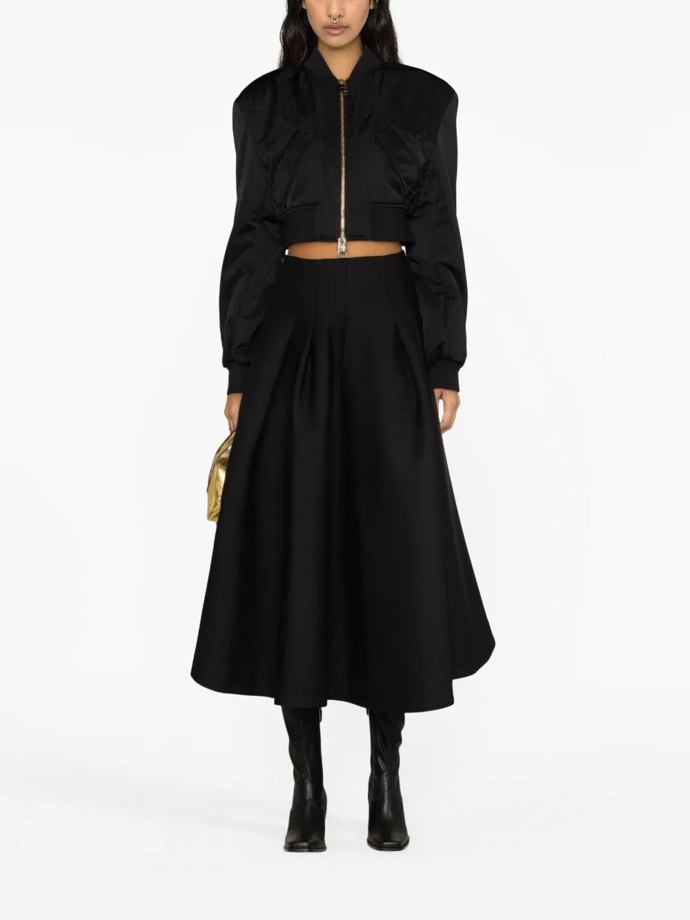Giacca crop reggie  in nero - donna