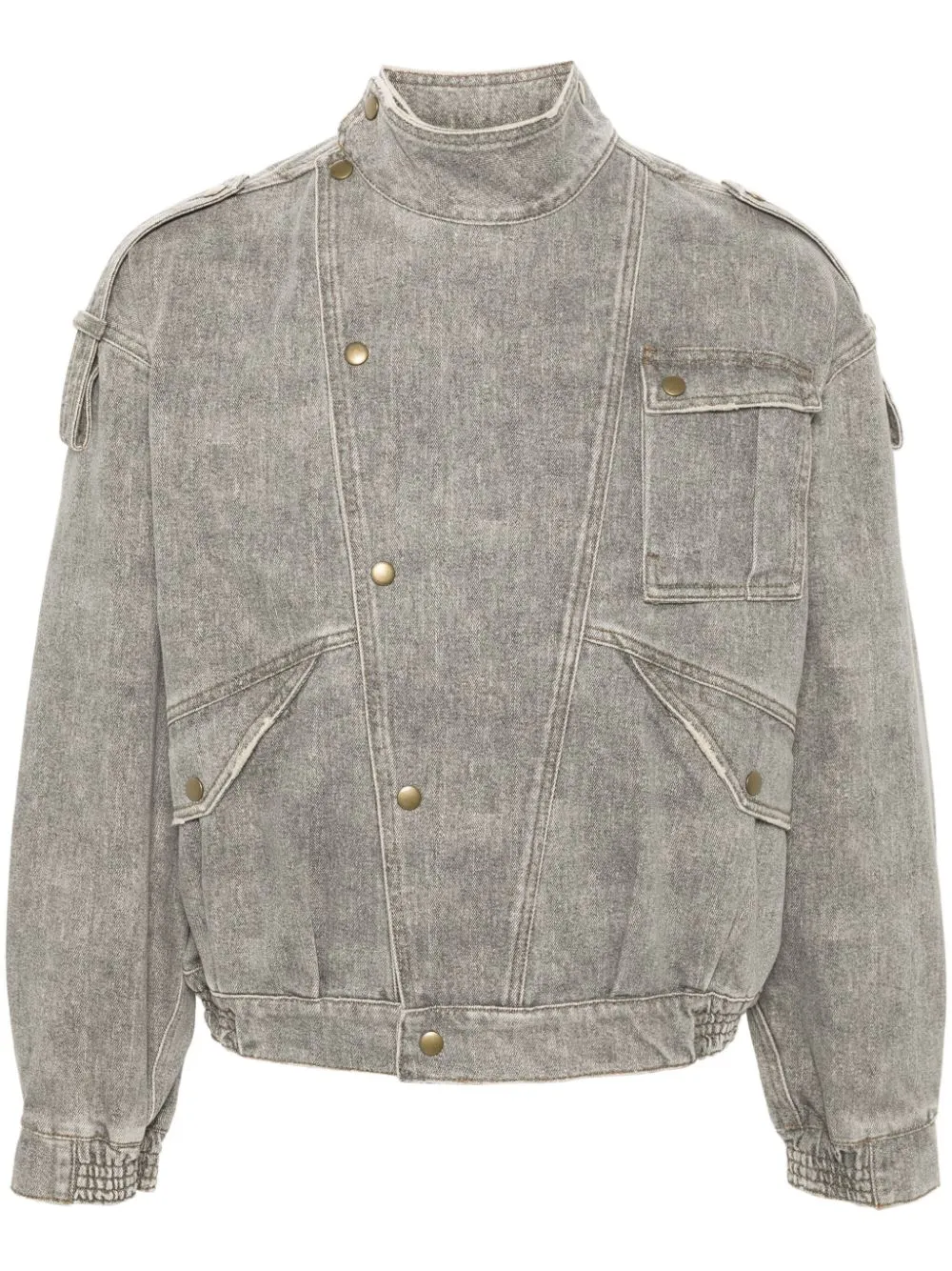 Giacca in denim gusa in nero - unisex