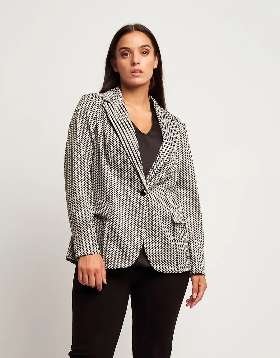 Giacca in maglia jacquard