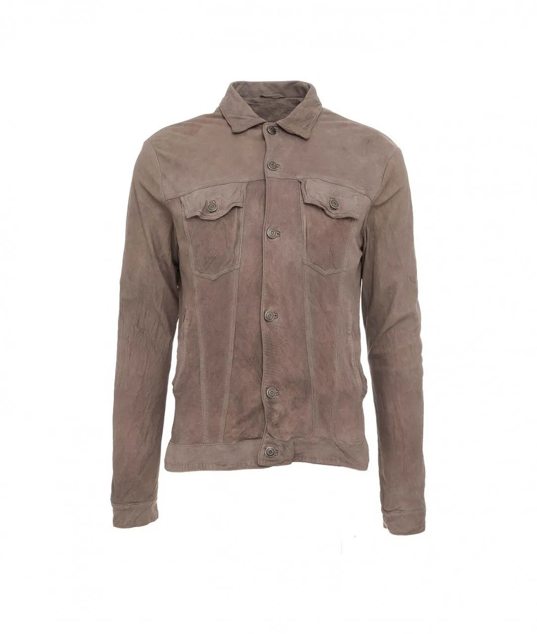Giacca in pelle beige beige
