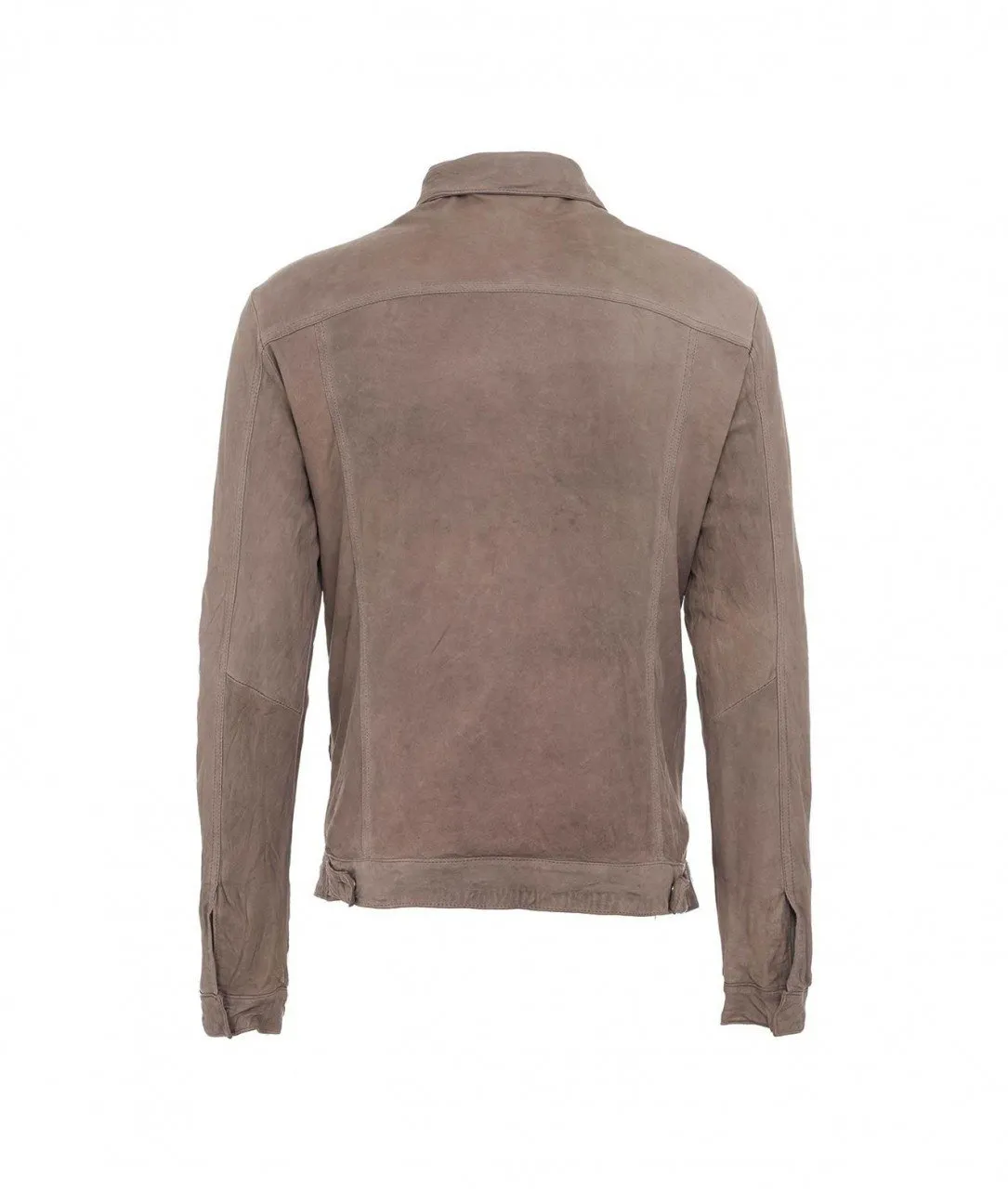 Giacca in pelle beige beige