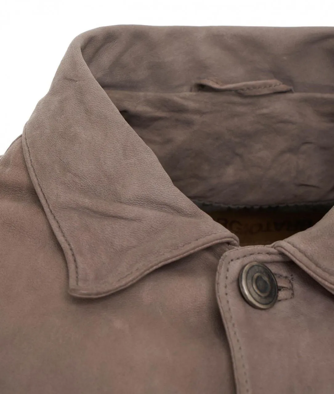 Giacca in pelle beige beige