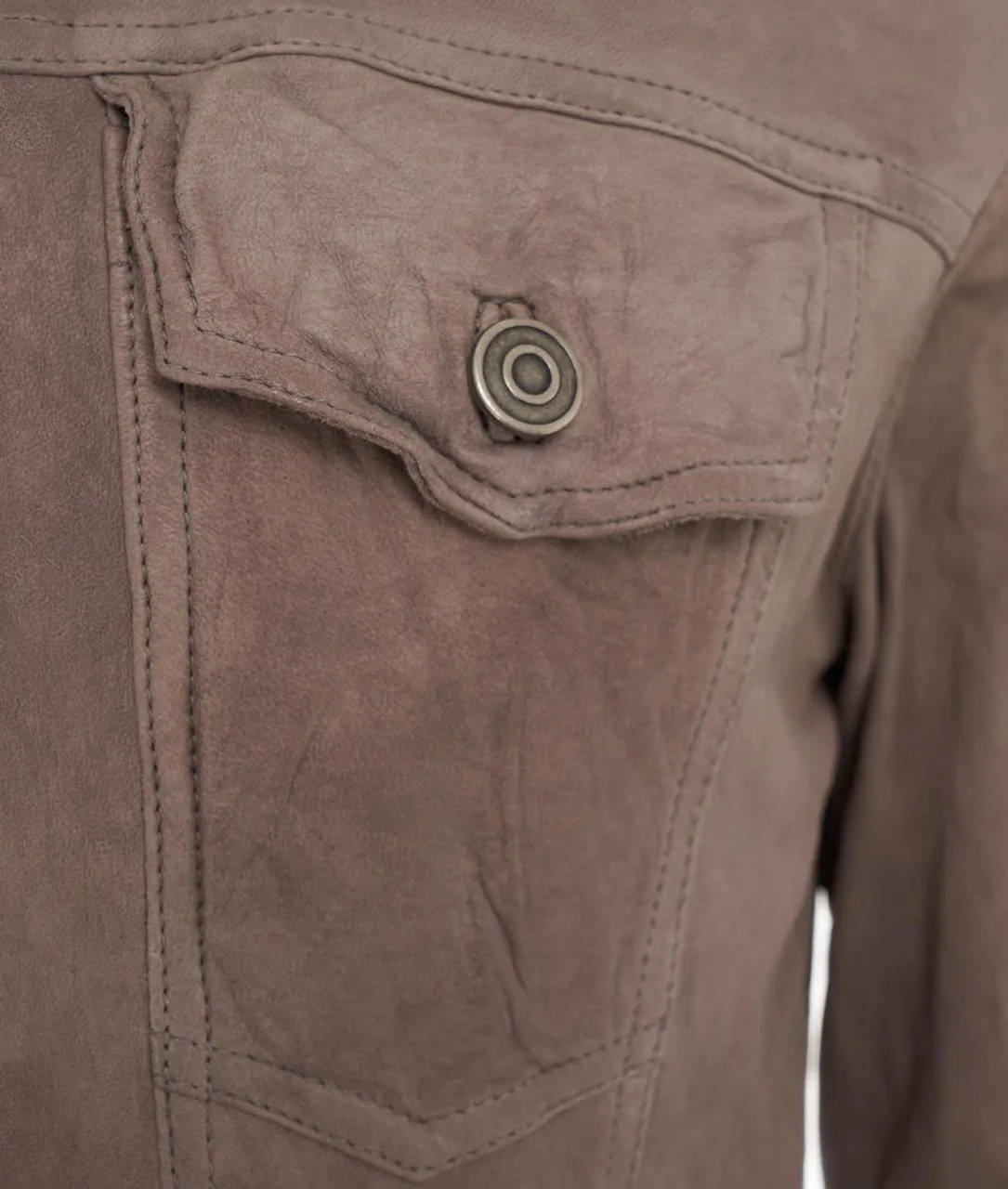Giacca in pelle beige beige