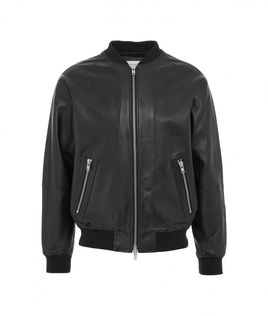 Giacca in pelle nero nero