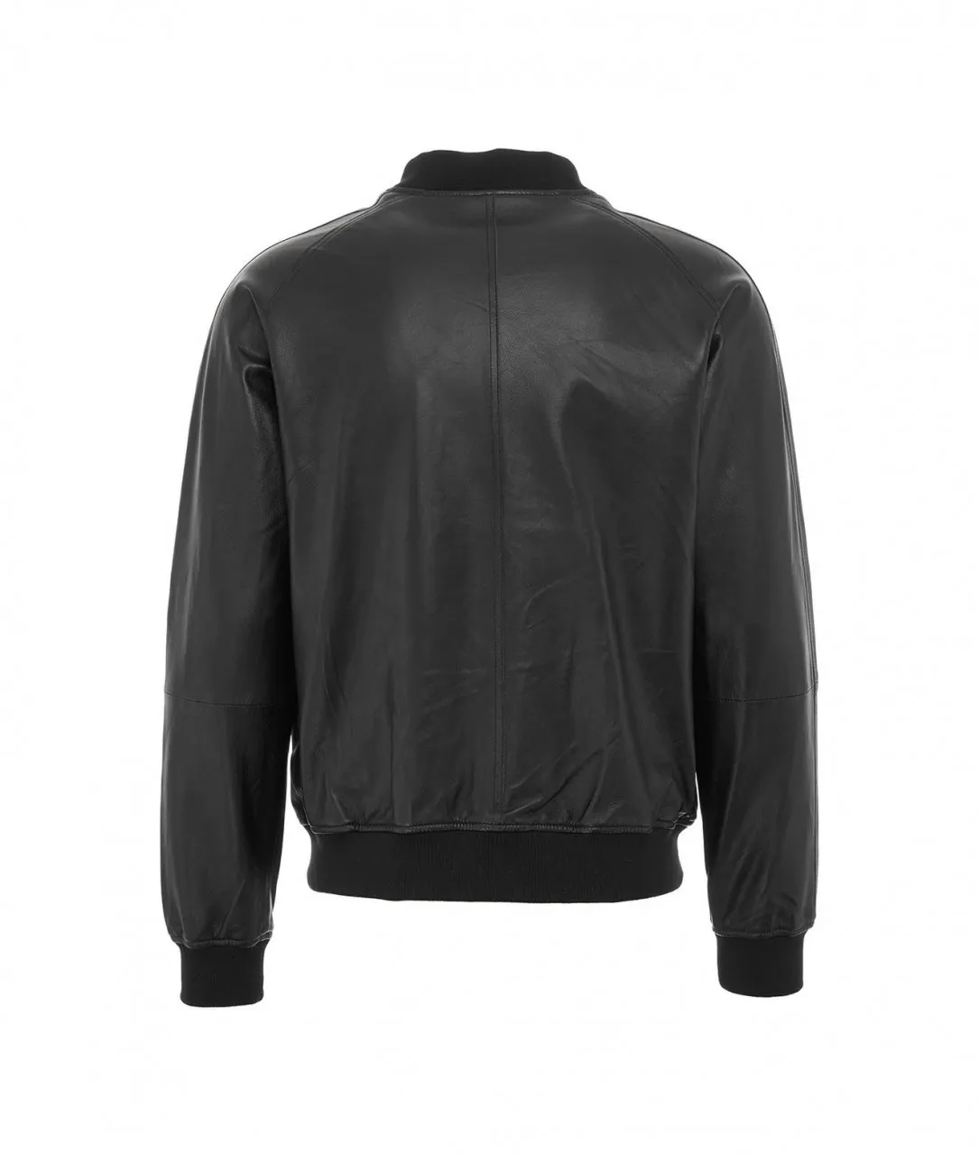 Giacca in pelle nero nero