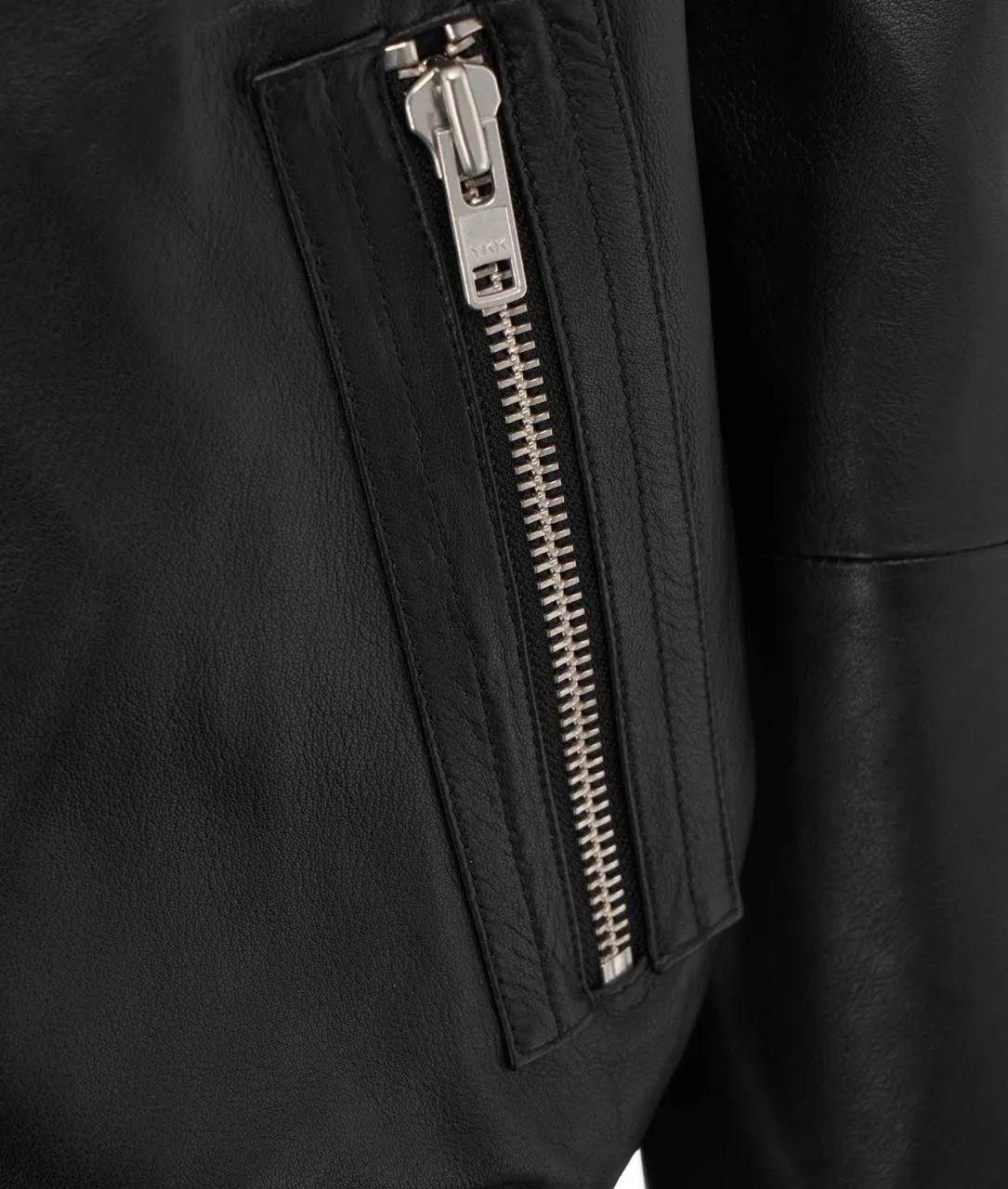 Giacca in pelle nero nero
