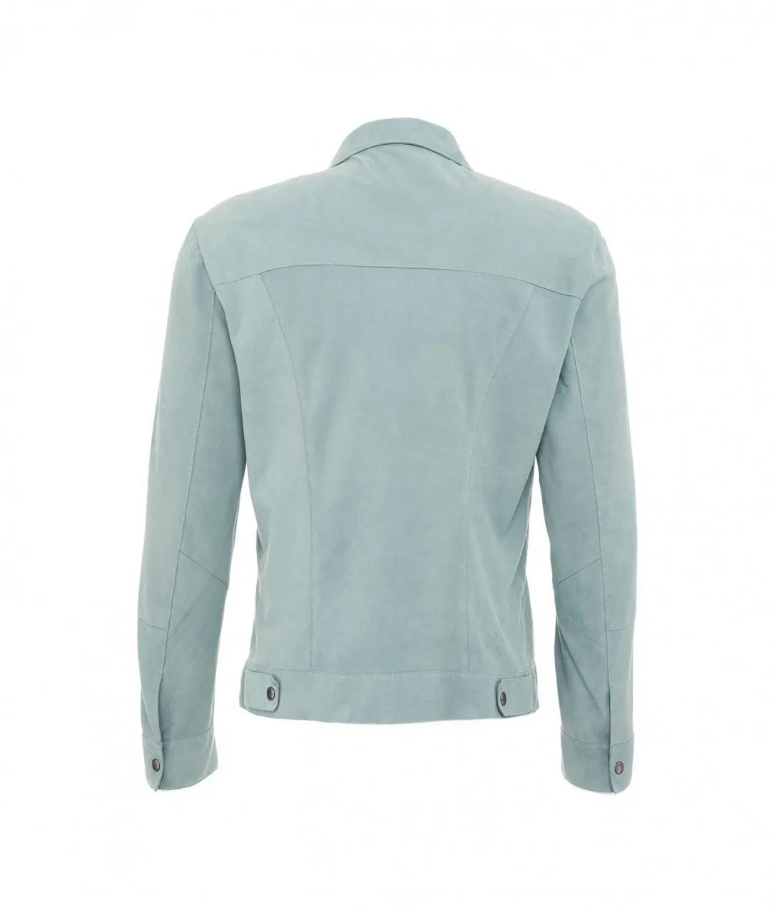 Giacca in pelle turchese turchese