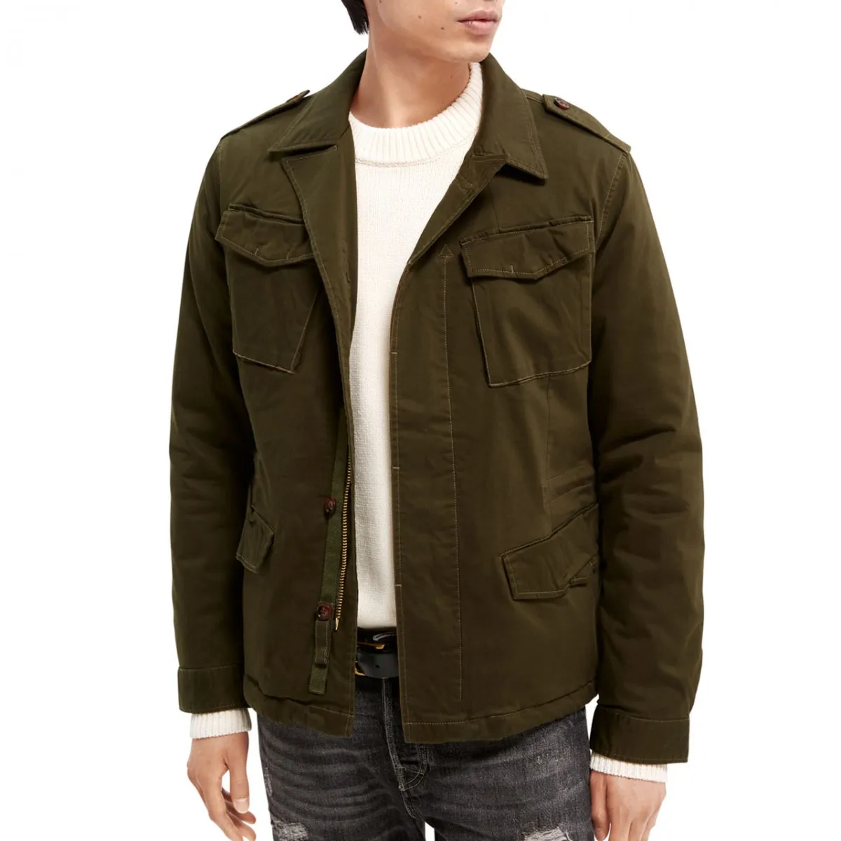 Giacca Militare In Cotone, Verde