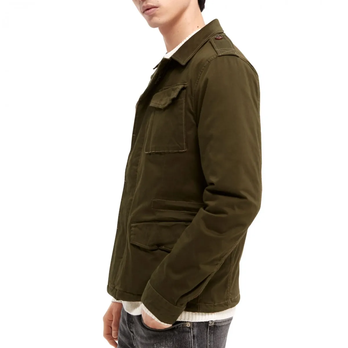 Giacca Militare In Cotone, Verde