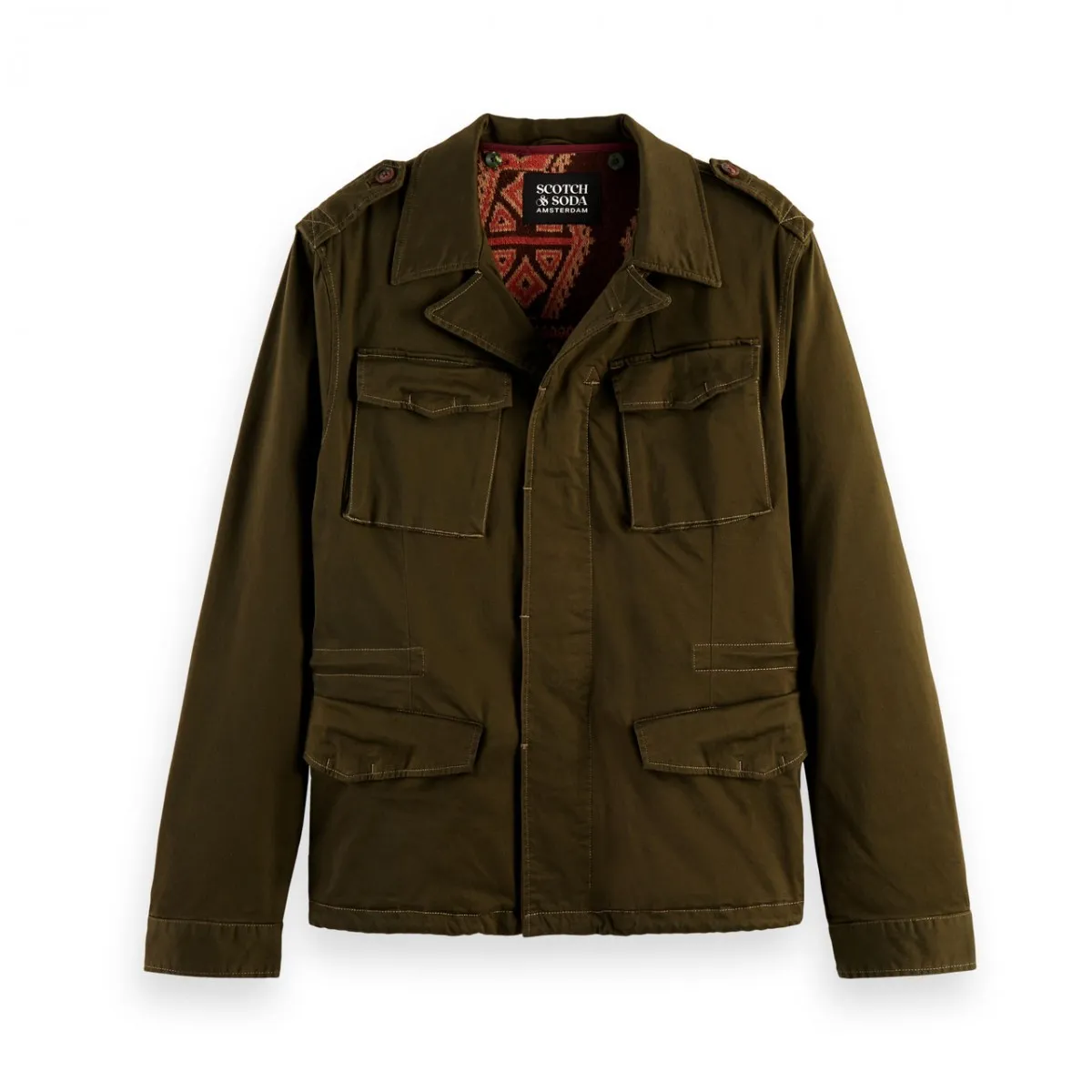 Giacca Militare In Cotone, Verde