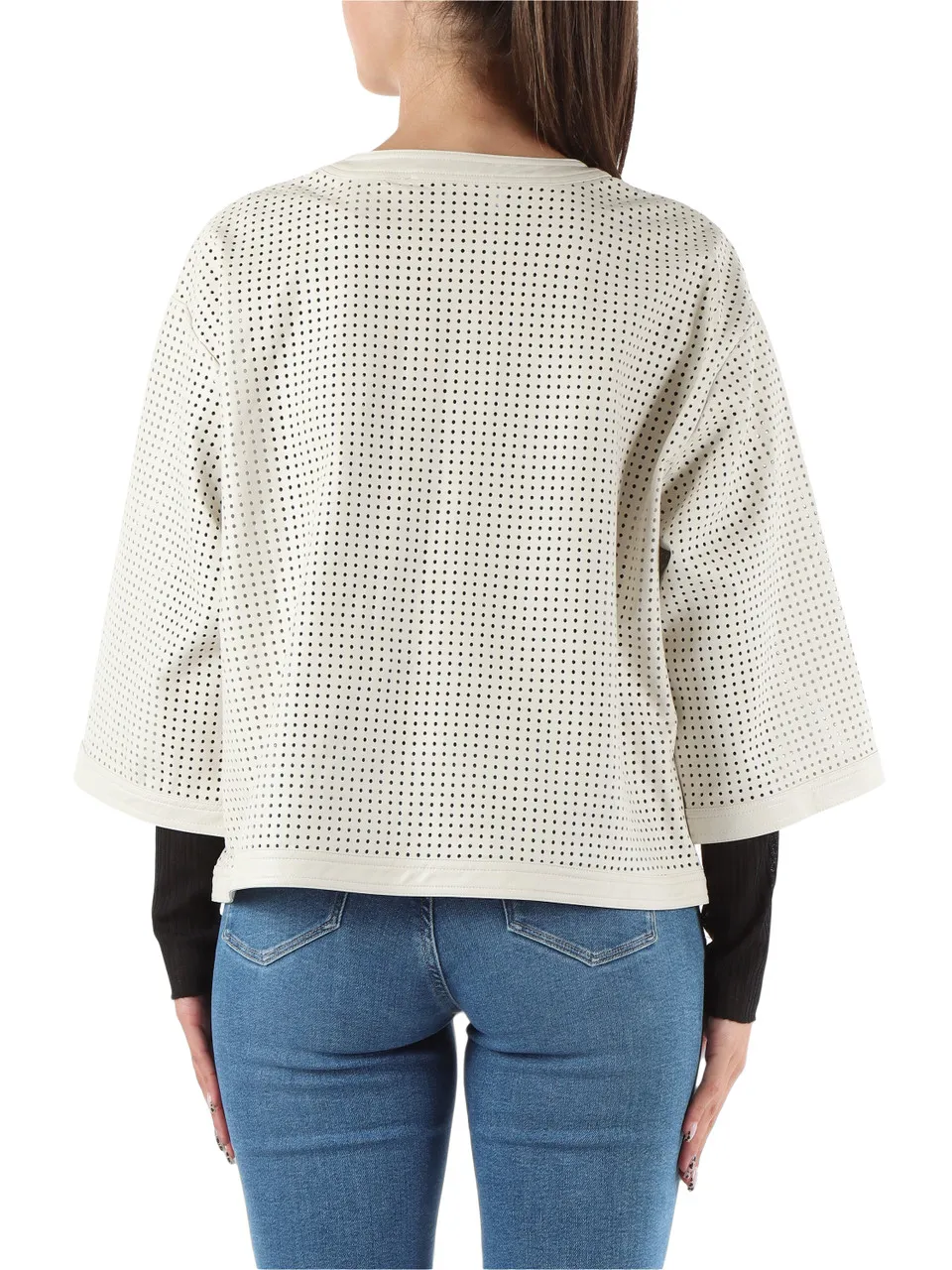 Giacca traforata in ecopelle BABETTE