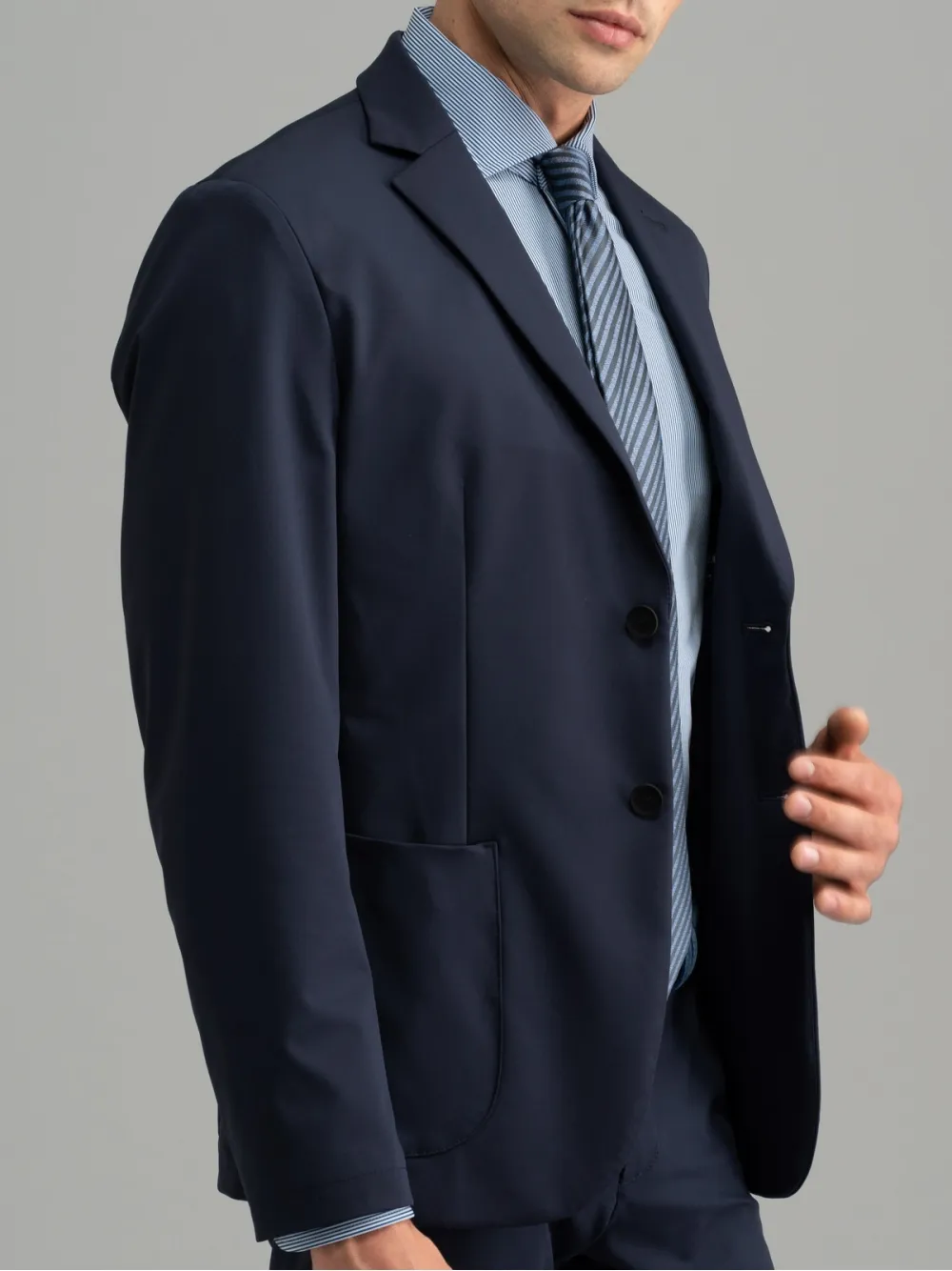 Giacca uomo in tessuto tecnico blu