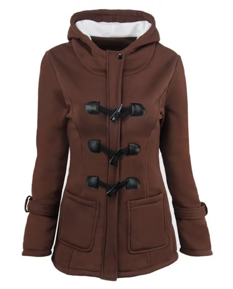 Giacche basic da donna Cappotto da donna autunno Cappotto casual con cerniera Cappotto con cappuccio da donna Giacca da donna Ca